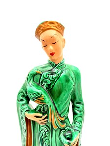 1953 LANE & CO. LOS ANGELES CHINESE FIGURAL TV LAMP