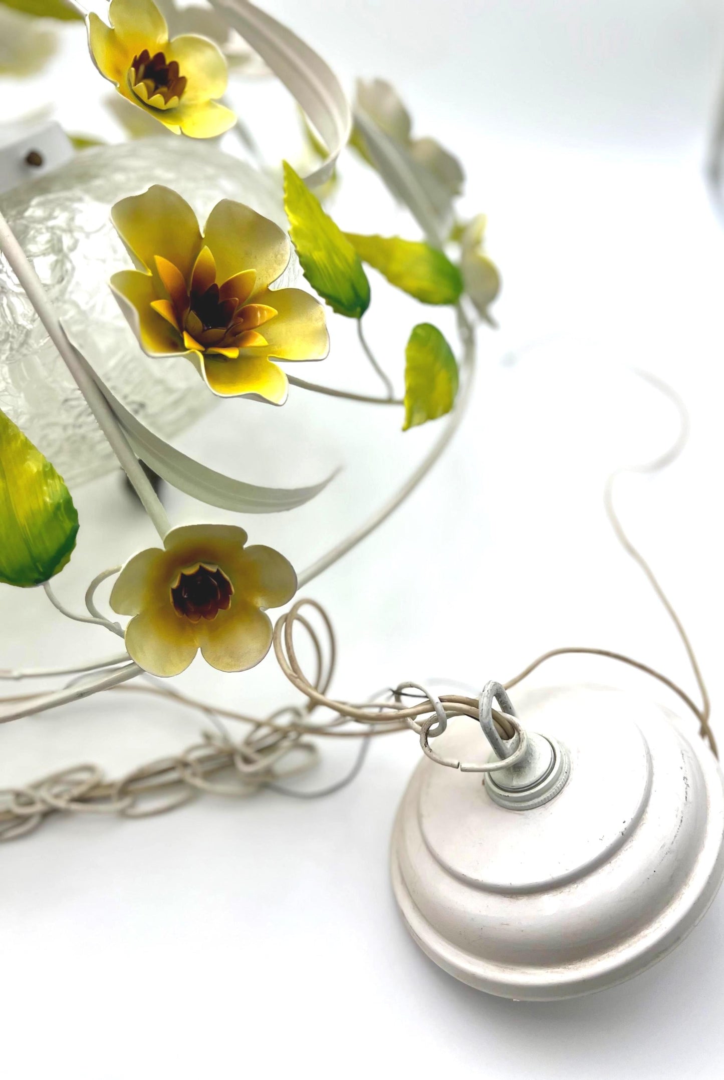 Vintage Italian tole chandelier.