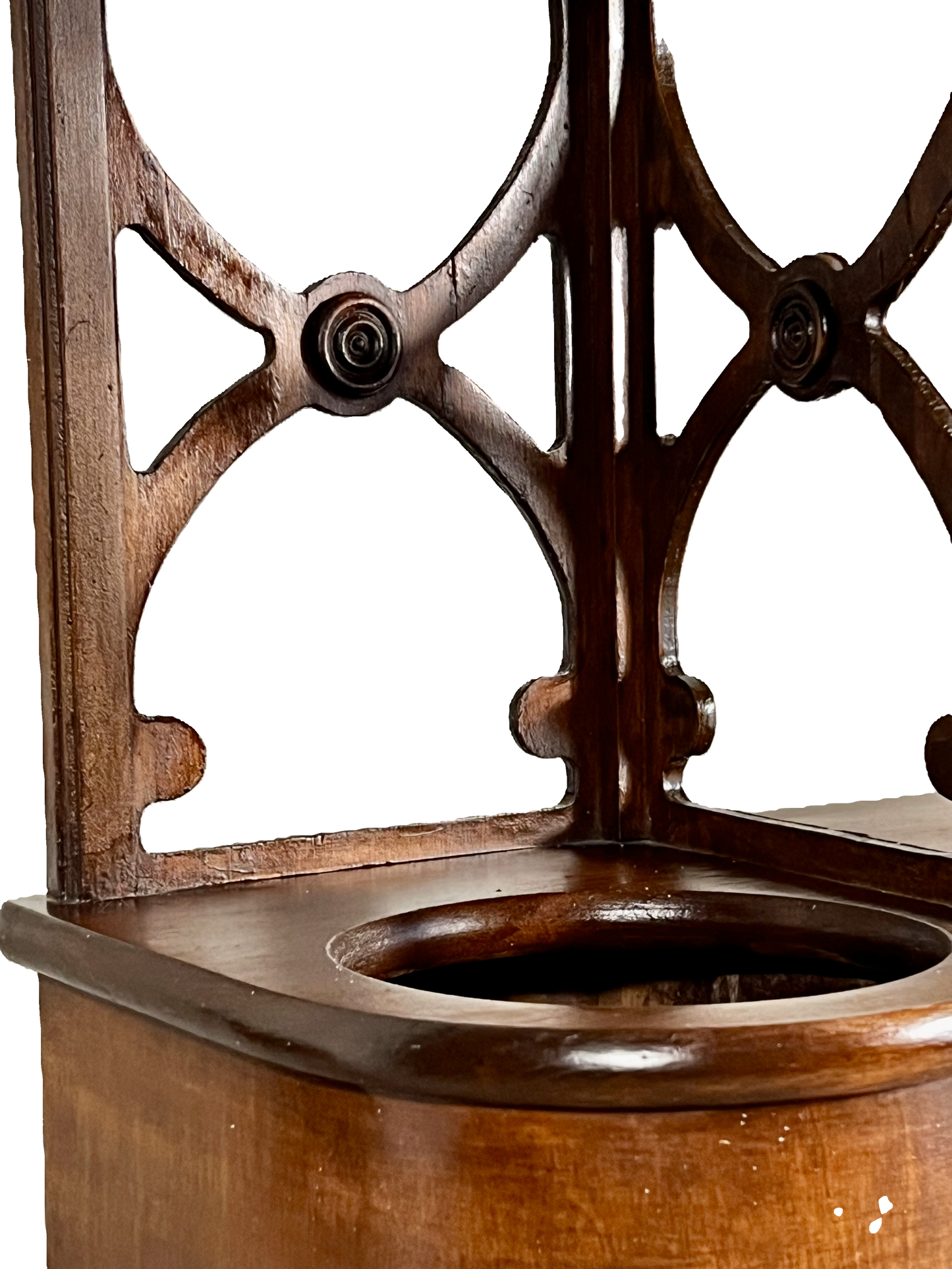 ANTIQUE ENGLISH SHERATON STYLE DOUBLE CACHEPOT ETAGERE