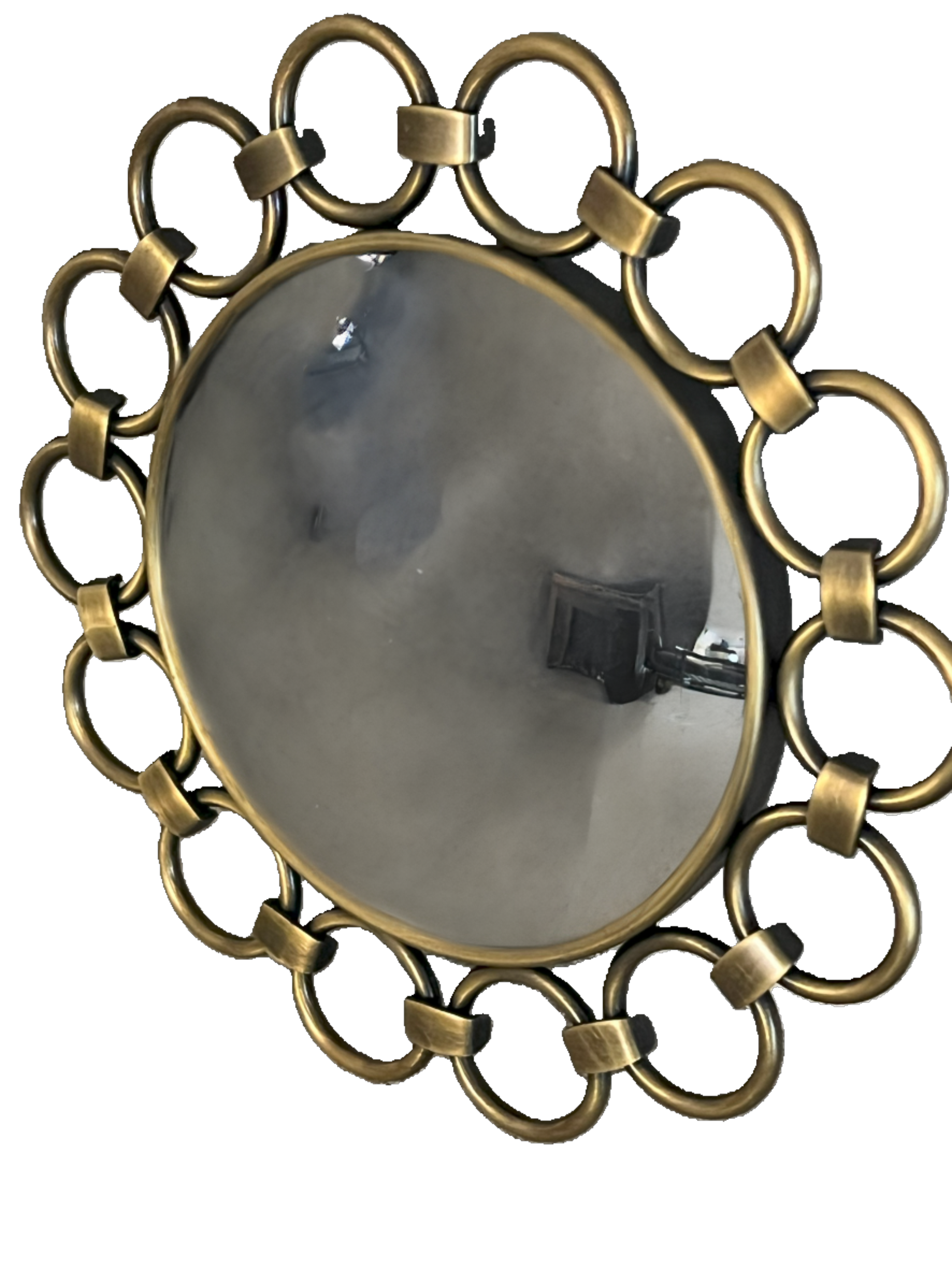 Pair of Victoria Hagan “Perfect Pieces” Round Wall Mirrors – Linked Ring Frames – Modern Classic Design