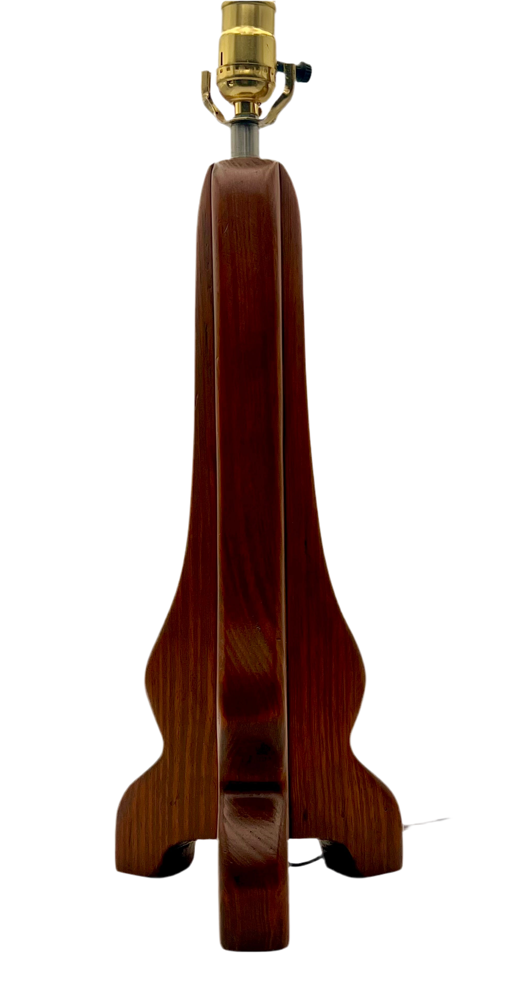 VINTAGE HANDCRAFTED WOOD TABLE LAMP