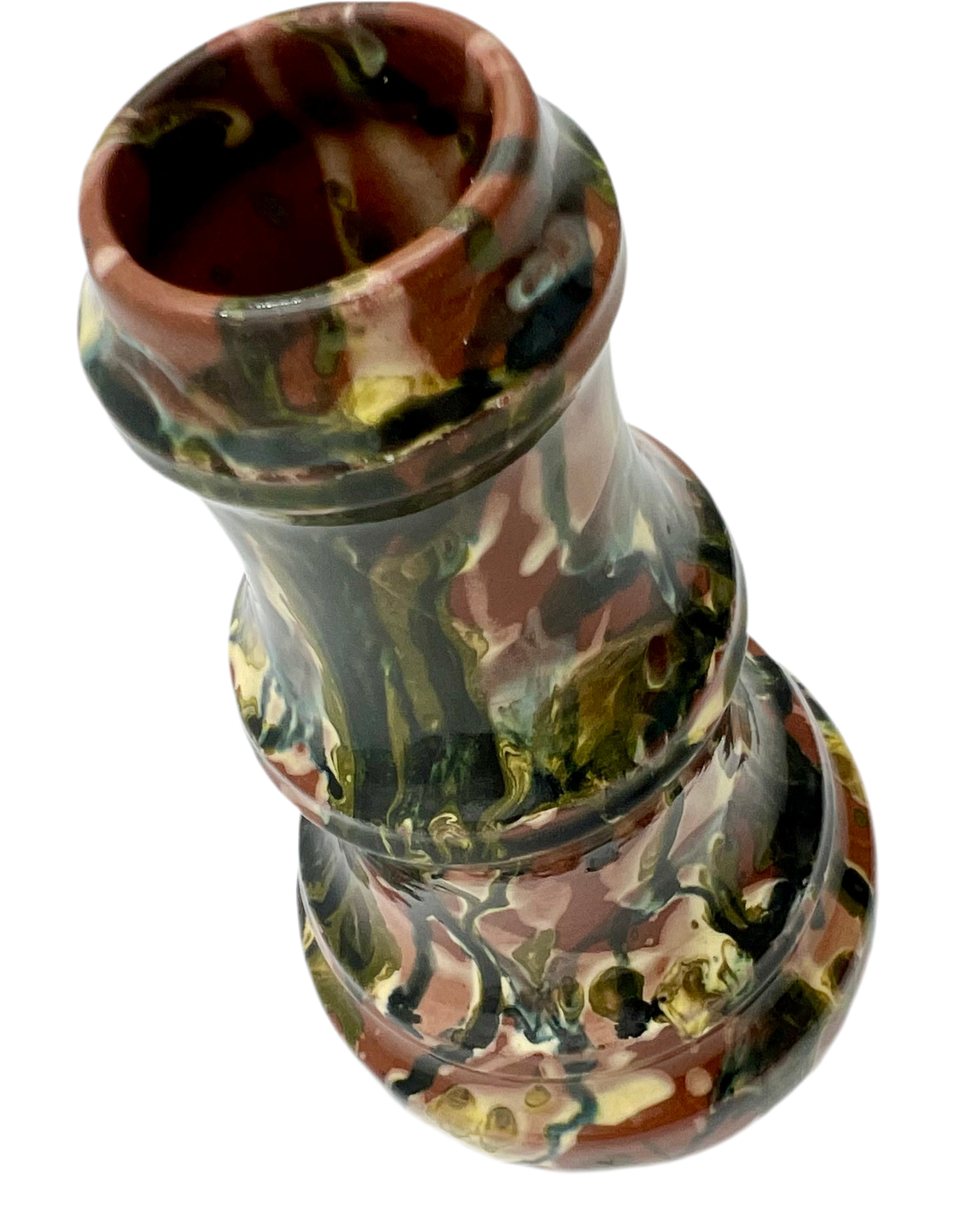 VINTAGE DRIP GLAZE STUDIO POTTERY VASE