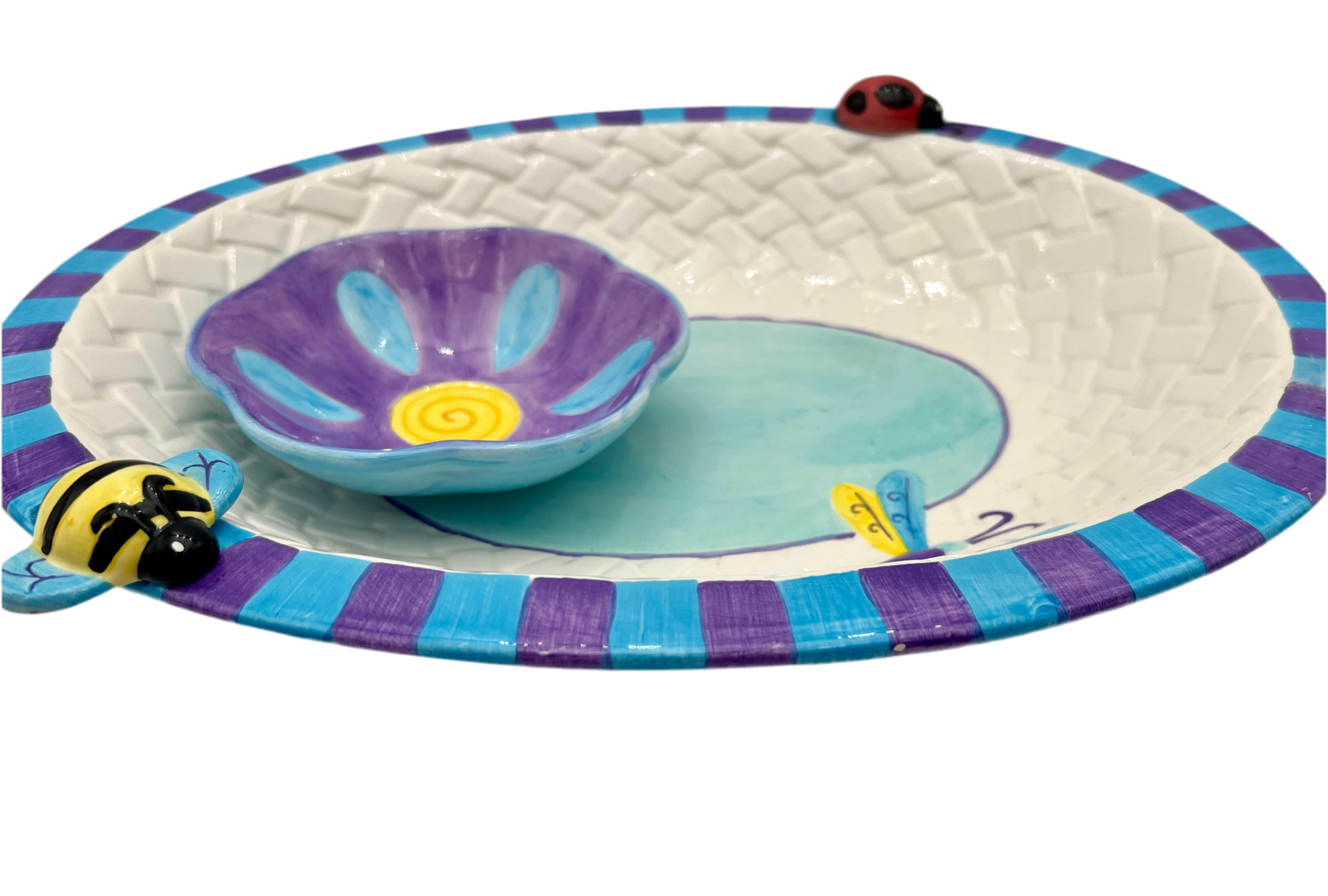VINTAGE LOTUS DIP PLATTER, 1999