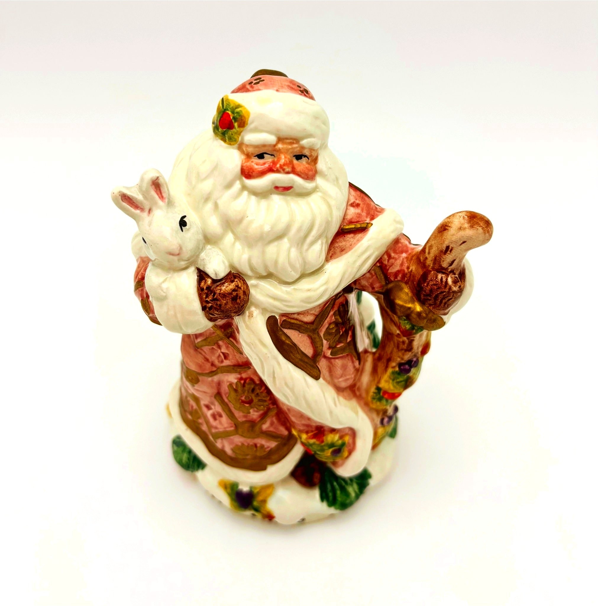 VINTAGE FITZ AND FLOYD 1996 LIMITED EDITION SANTA CHRISTMAS BELL WITH ORIGINAL BOX