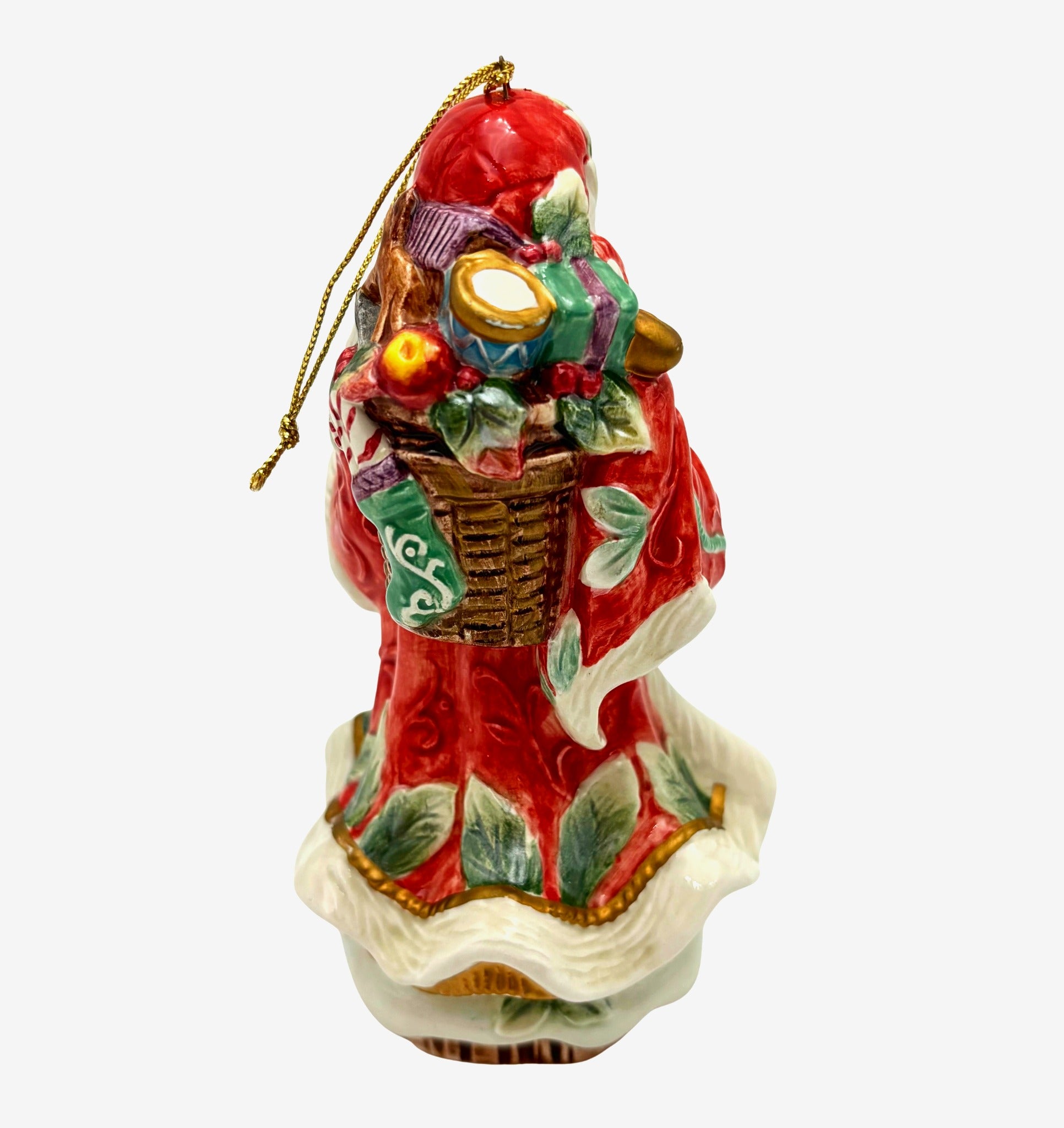 FITZ AND FLOYD ENCHANTED HOLIDAY SANTA ORNAMENT 2002 WITH ORIGINAL BOX