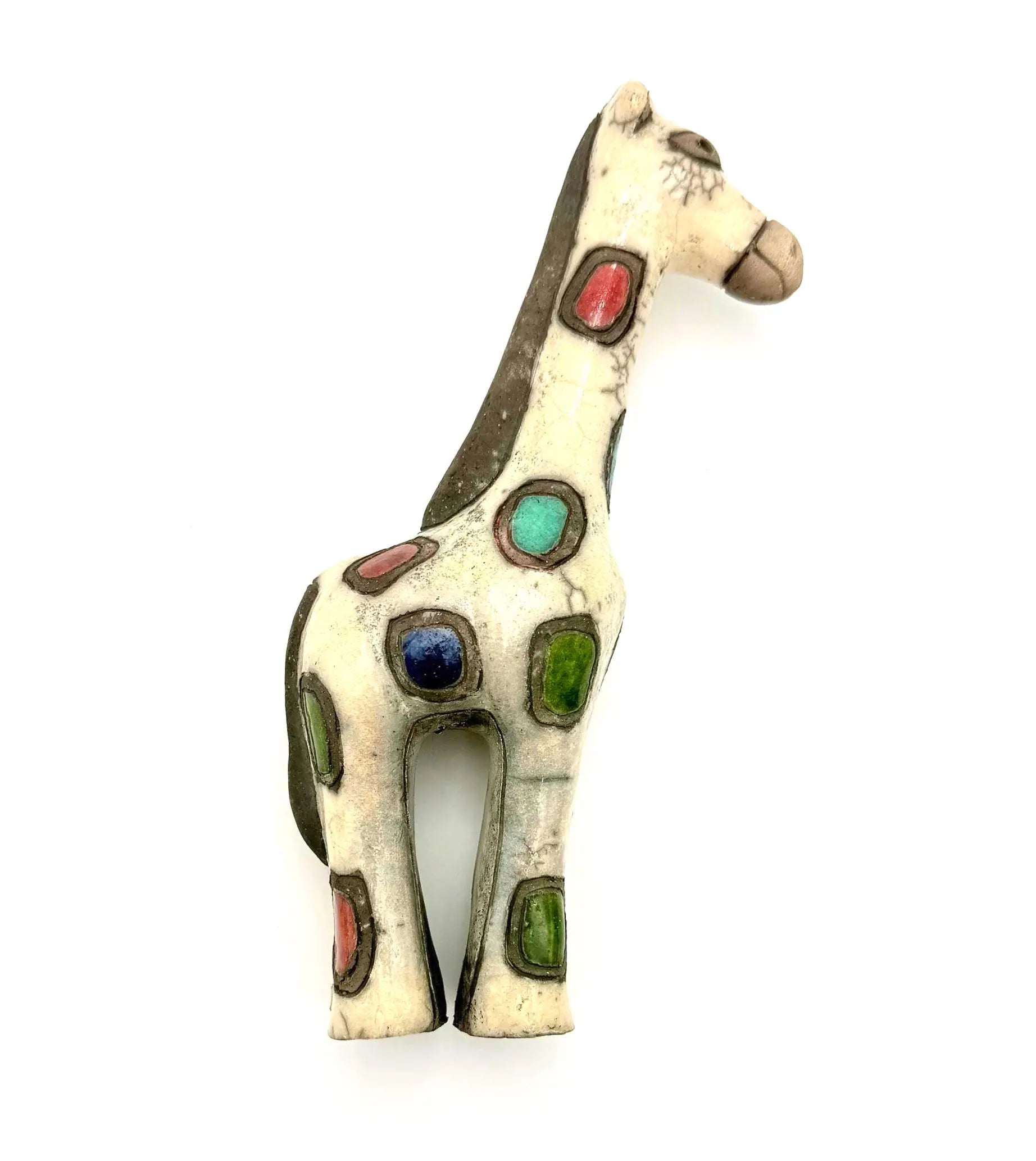 HANDMADE SOUTH AFRICAN FENIX RAKU POTTERY HORSE SCULPTURE