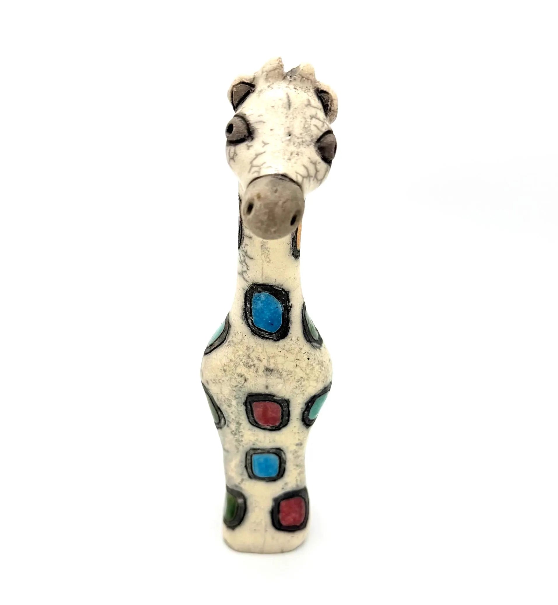 HANDMADE SOUTH AFRICAN FENIX RAKU POTTERY HORSE SCULPTURE