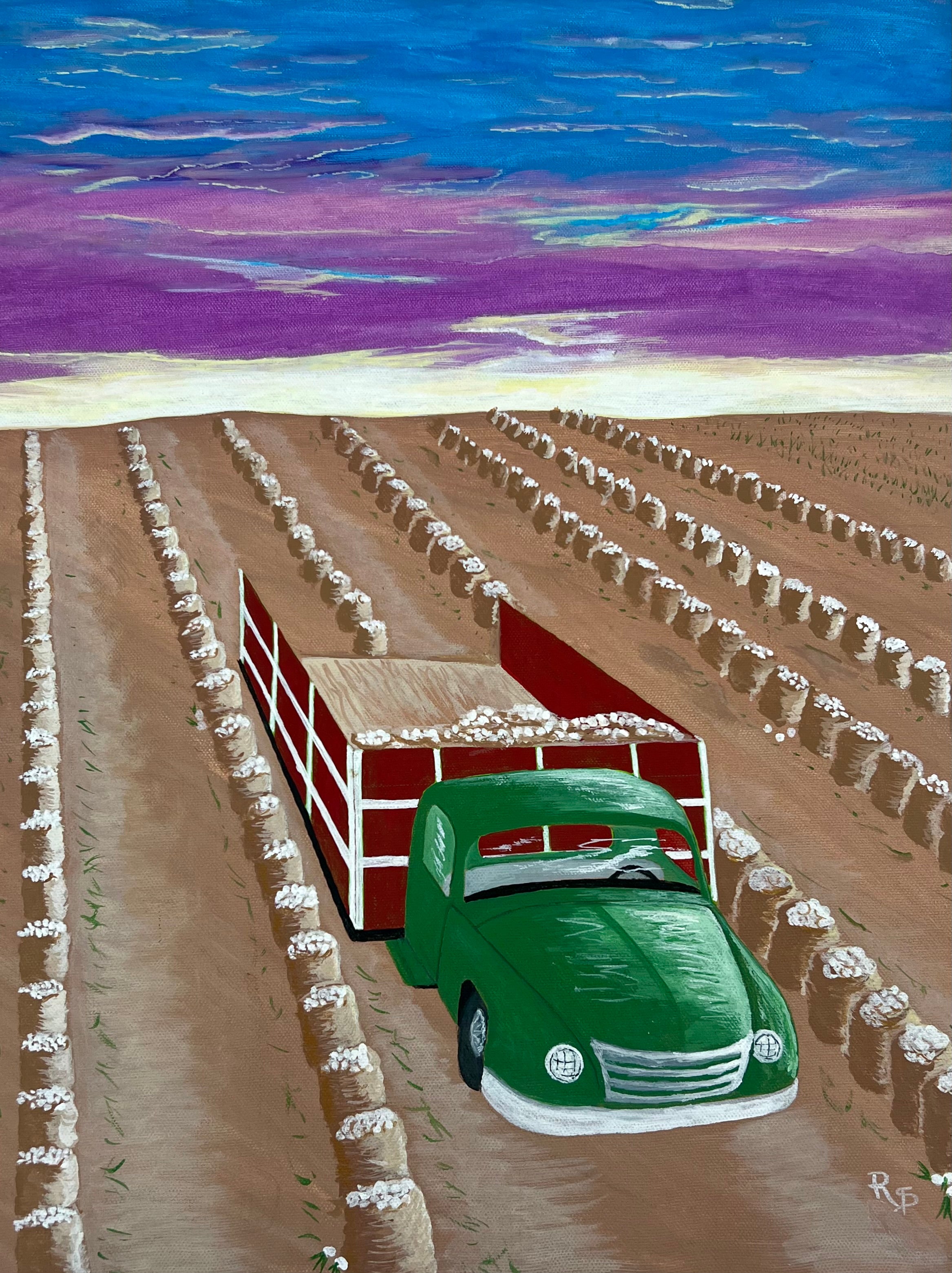 CARGANDO SAVOIA – ORIGINAL ACRYLIC PAINTING BY RAUL FLORES (2002)
