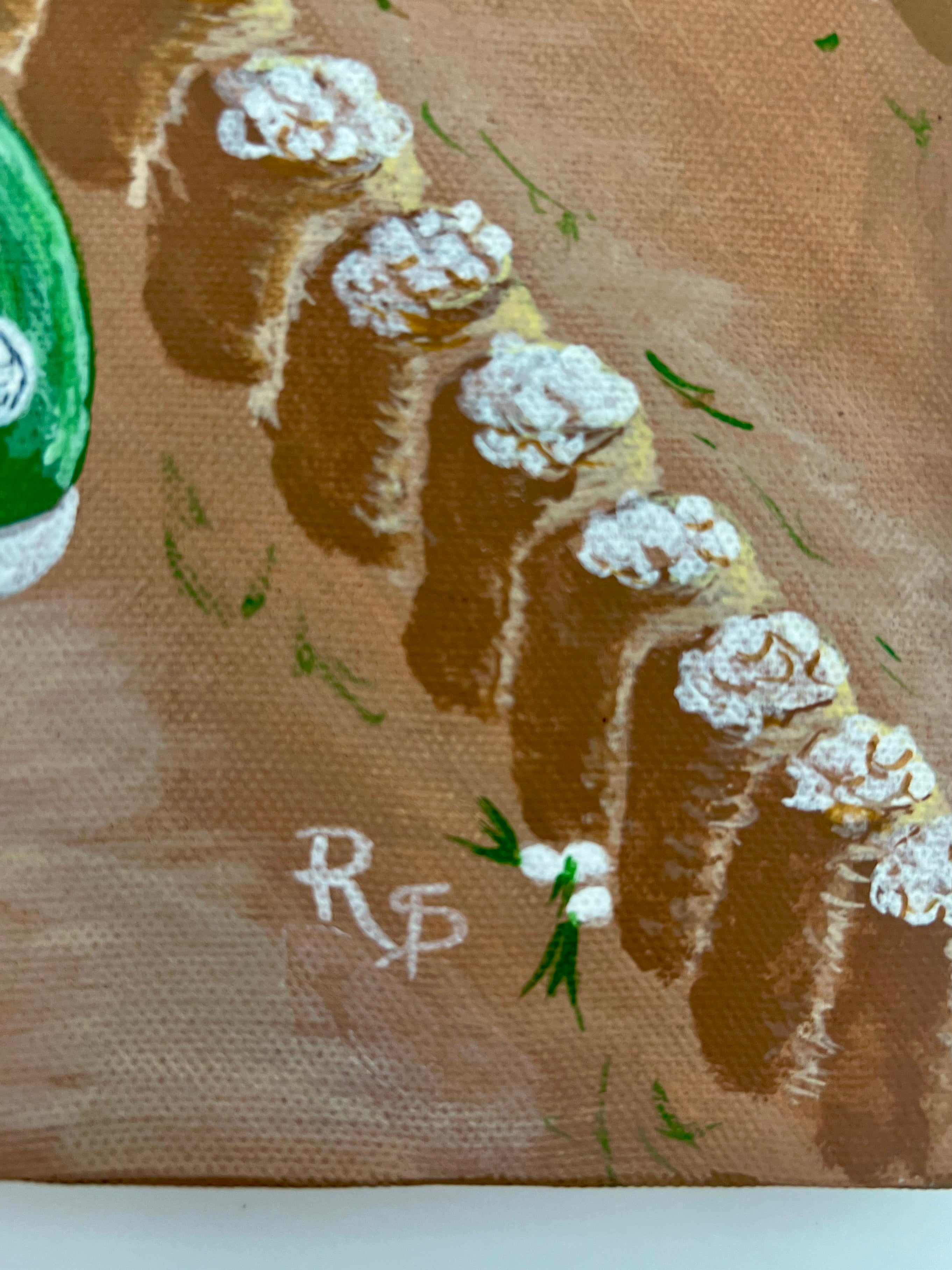 CARGANDO SAVOIA – ORIGINAL ACRYLIC PAINTING BY RAUL FLORES (2002)