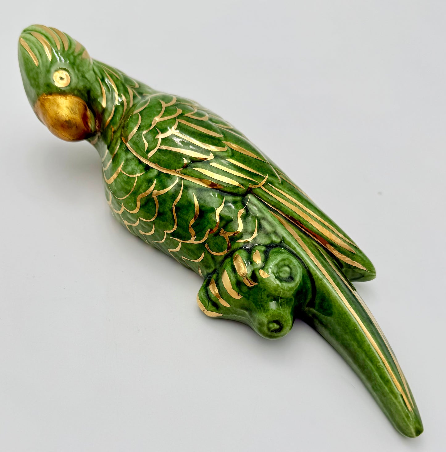VINTAGE CERAMIC PARROT WALL POCKET