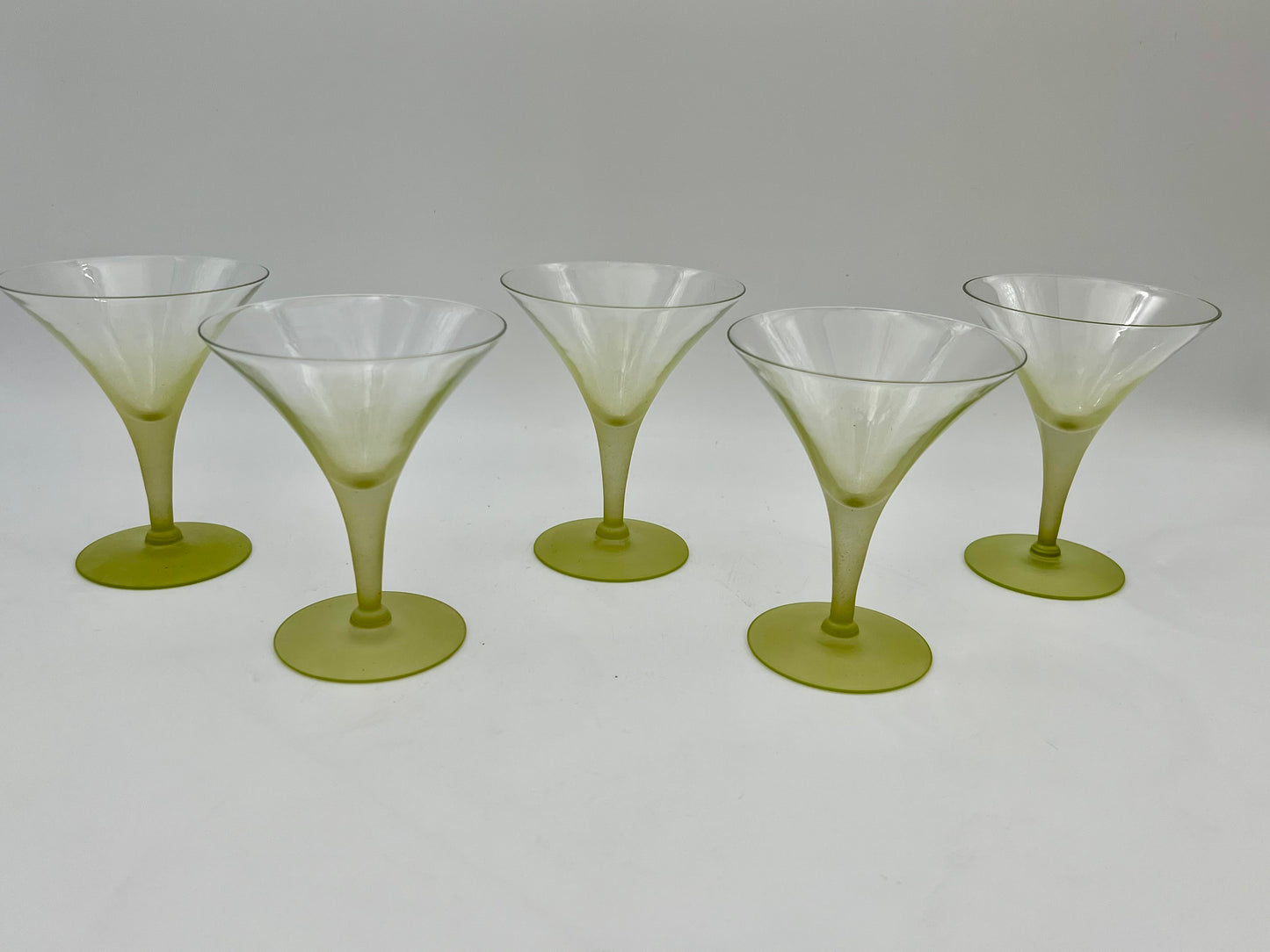 1950s DOROTHY THORPE MARTINI GLASSES SET OF 5