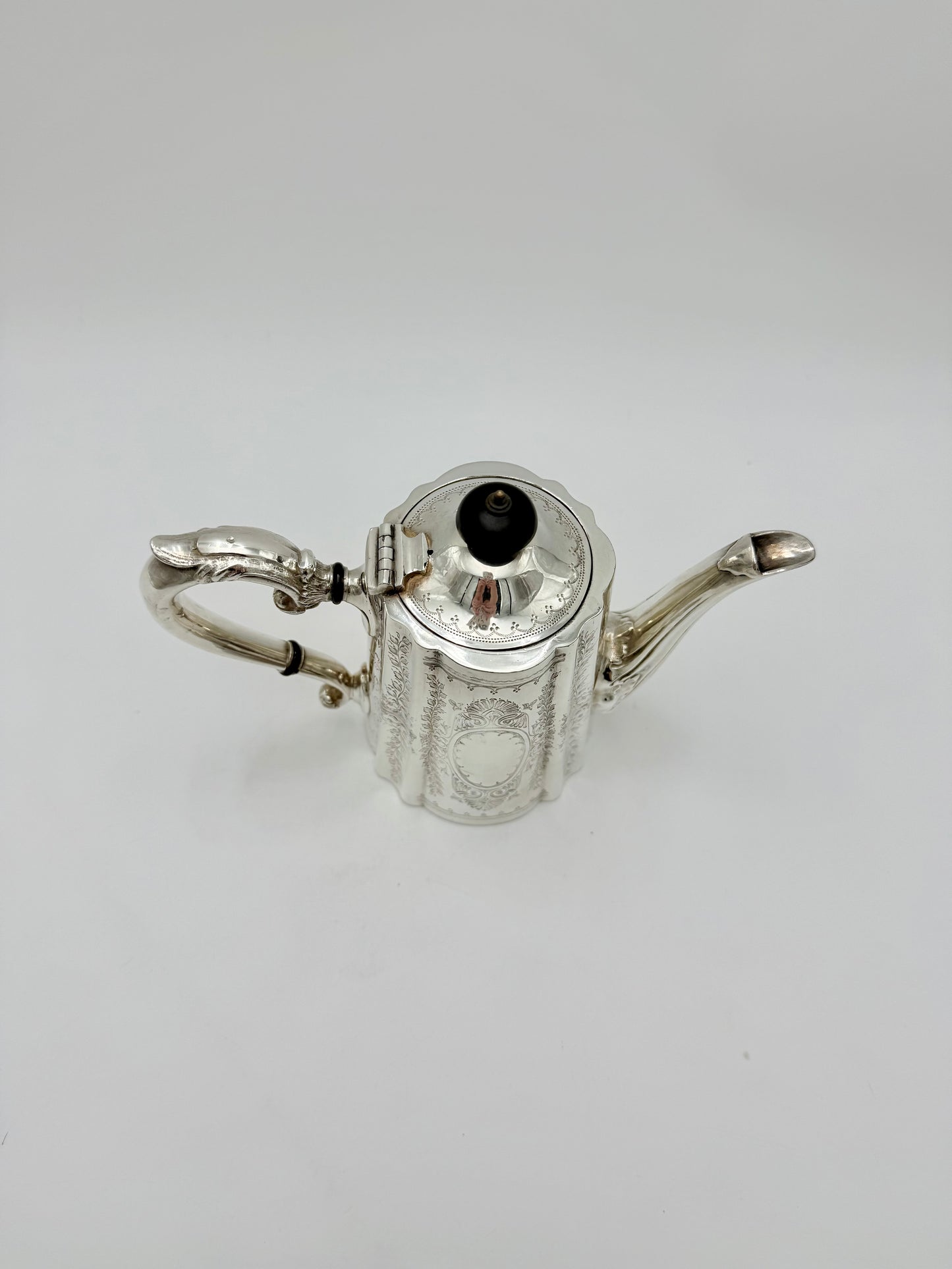 ANTIQUE ART NOUVEAU BARKER ELLIS TEAPOT, CREAMER, SUGER, COOKIE SET, ENGLAND EARLY 1900s