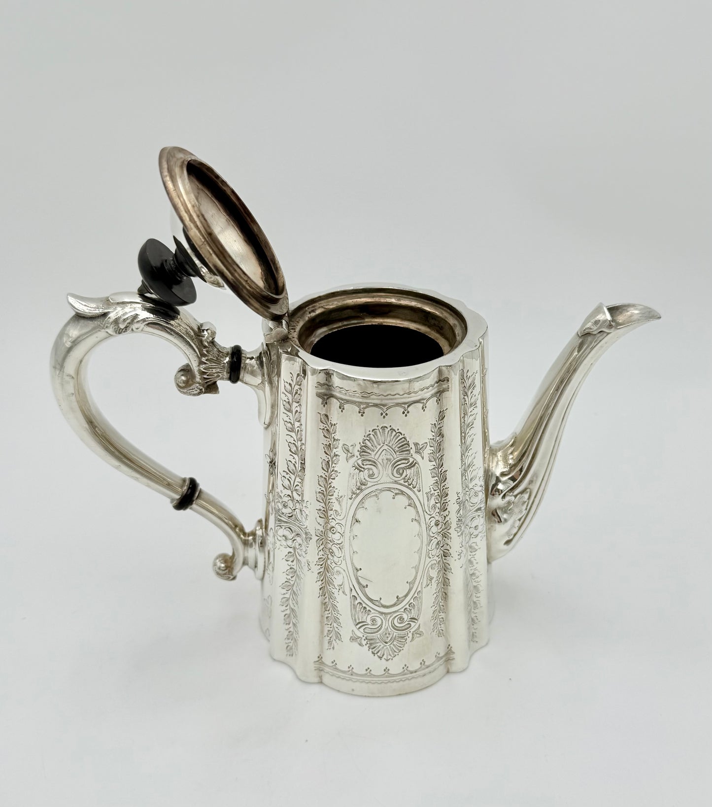 ANTIQUE ART NOUVEAU BARKER ELLIS TEAPOT, CREAMER, SUGER, COOKIE SET, ENGLAND EARLY 1900s