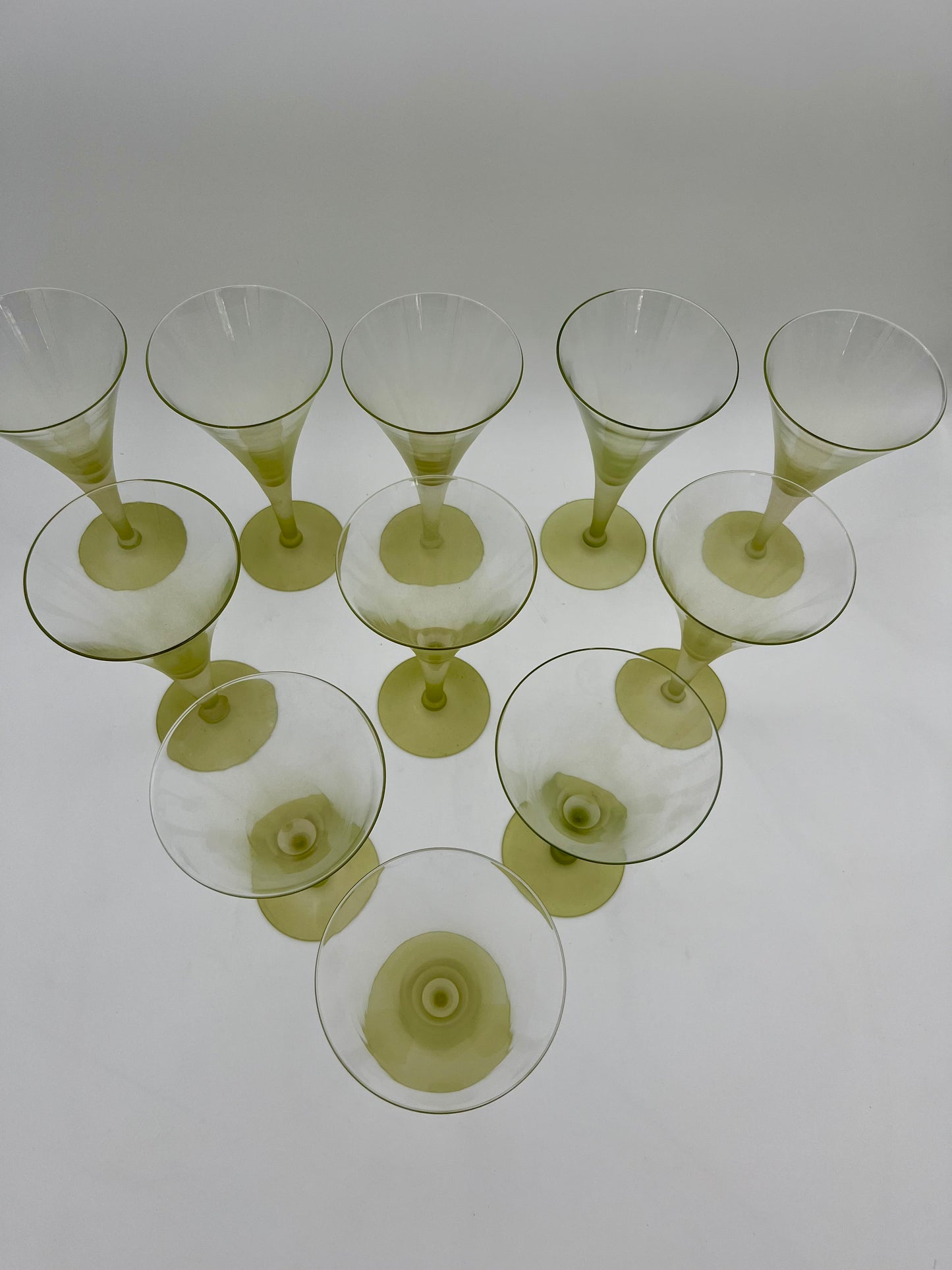 1950s DOROTHY THORPE WINE GLASSES SET OF 11