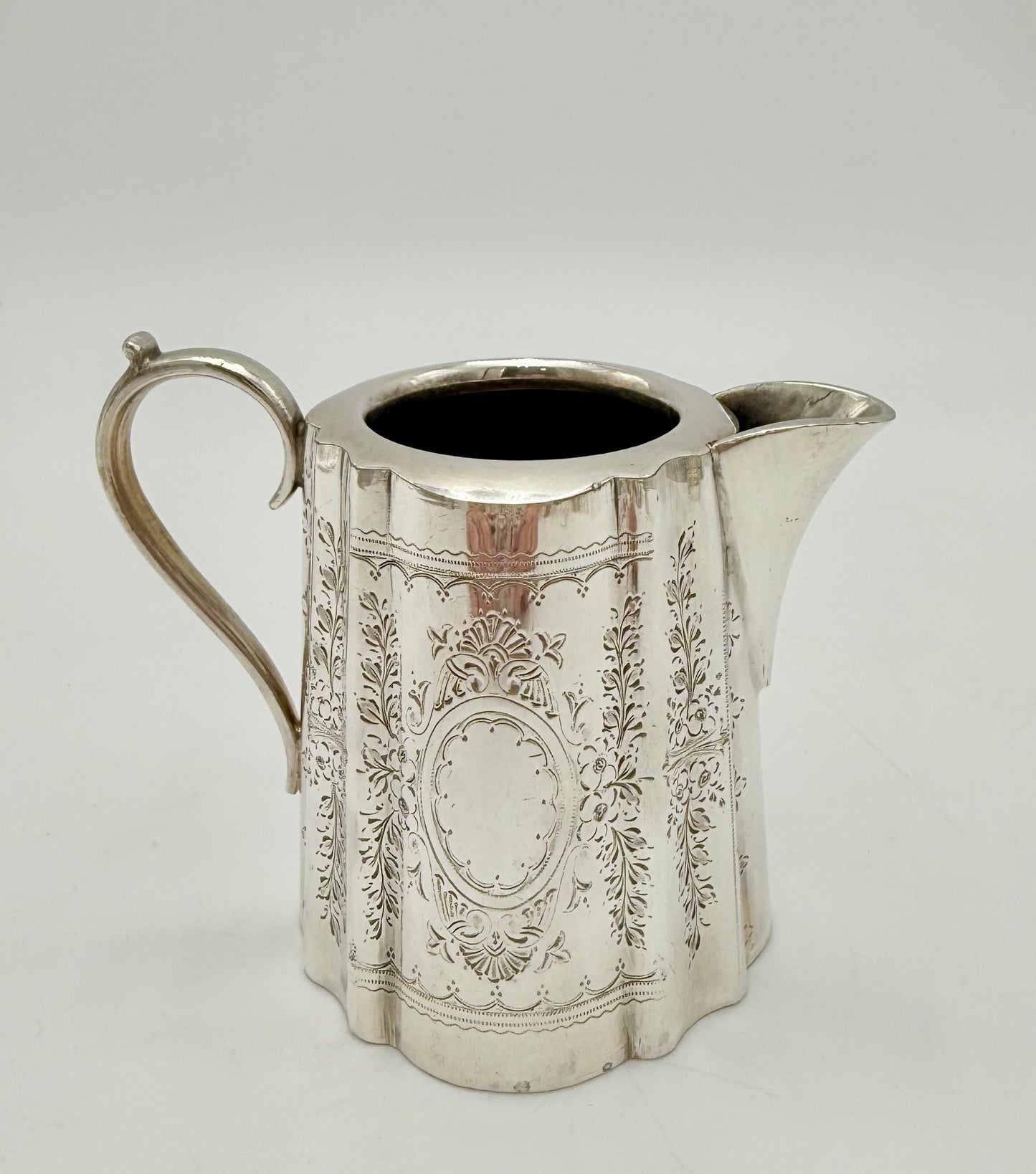 ANTIQUE ART NOUVEAU BARKER ELLIS TEAPOT, CREAMER, SUGER, COOKIE SET, ENGLAND EARLY 1900s