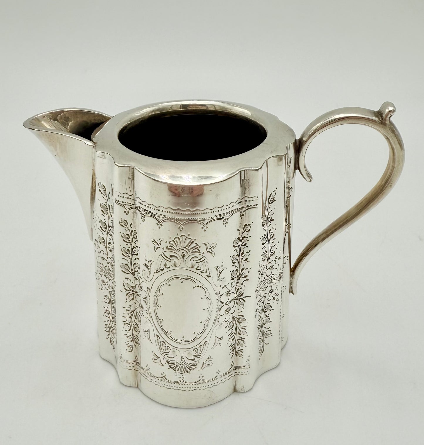 ANTIQUE ART NOUVEAU BARKER ELLIS TEAPOT, CREAMER, SUGER, COOKIE SET, ENGLAND EARLY 1900s