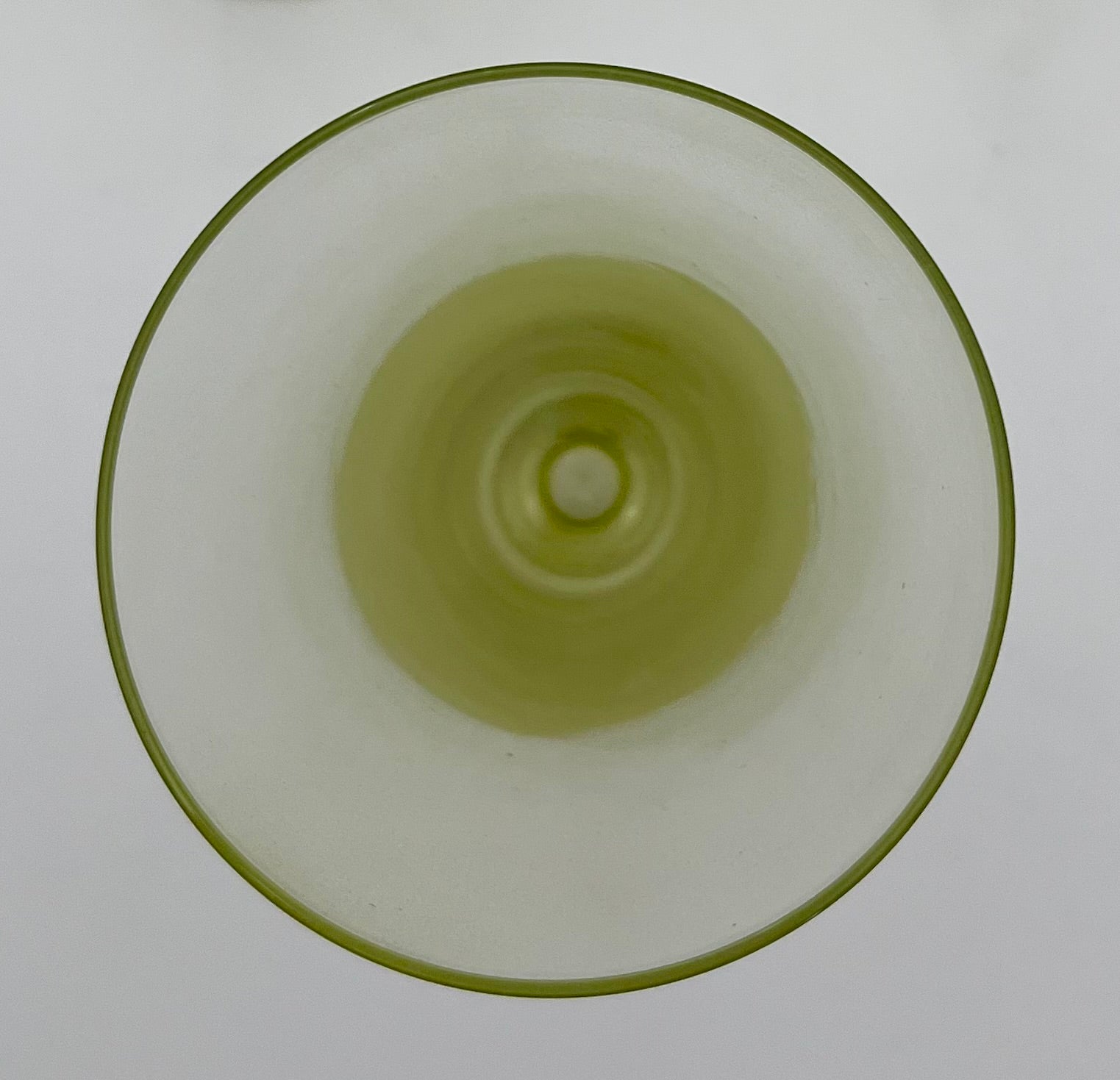 SET OF 11 VINTAGE 1960S BLENDO LIME GREEN FROSTED GOBLETS PARFAIT GLASSES MID CENTURY MODERN