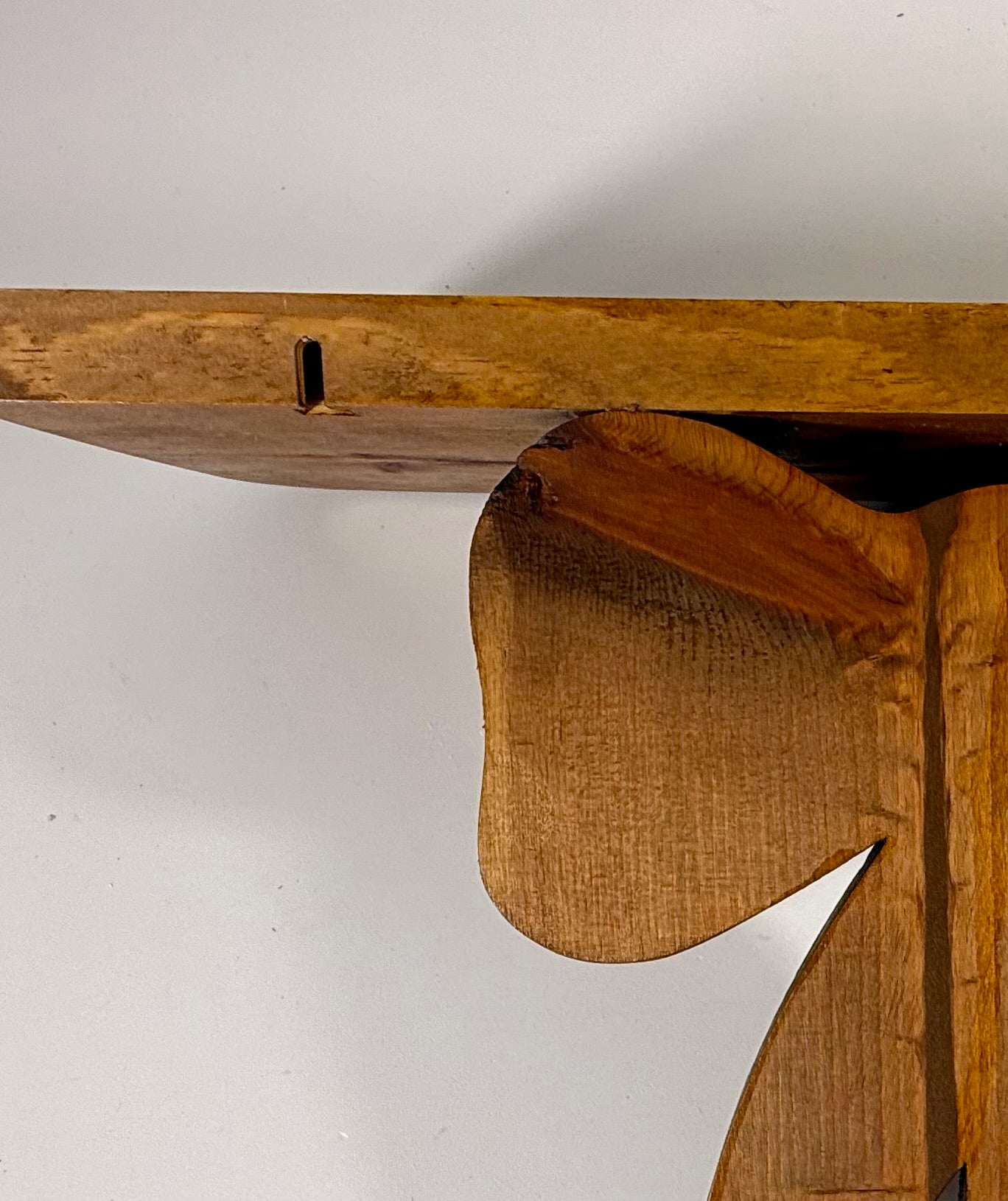 VINTAGE WOOD BOW WALL SHELF