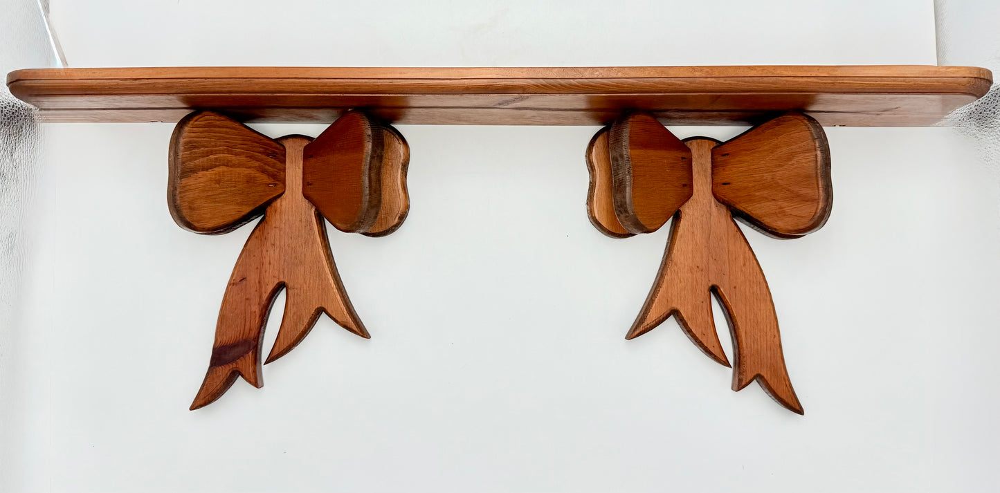 VINTAGE WOOD BOW WALL SHELF