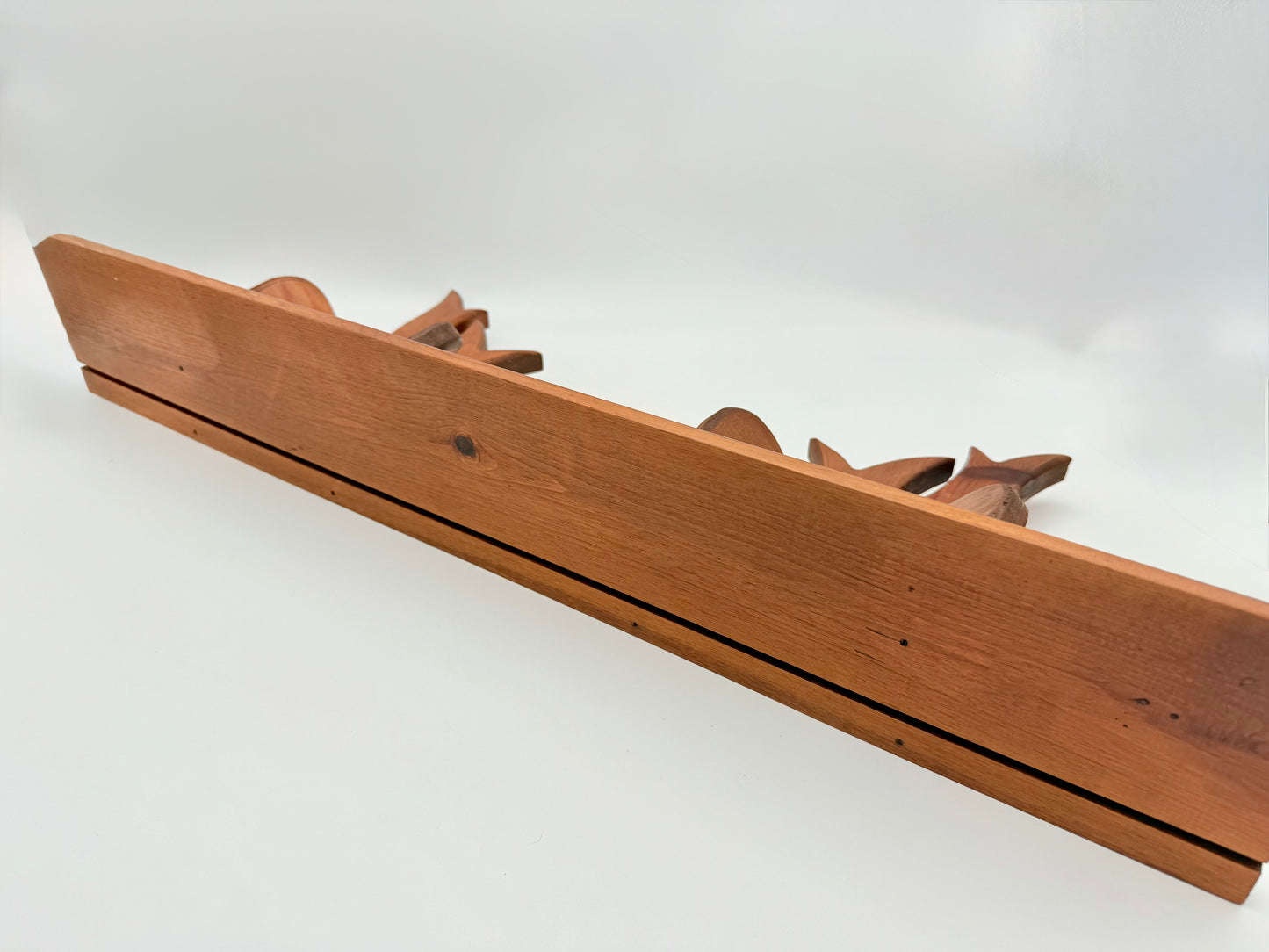 VINTAGE WOOD BOW WALL SHELF