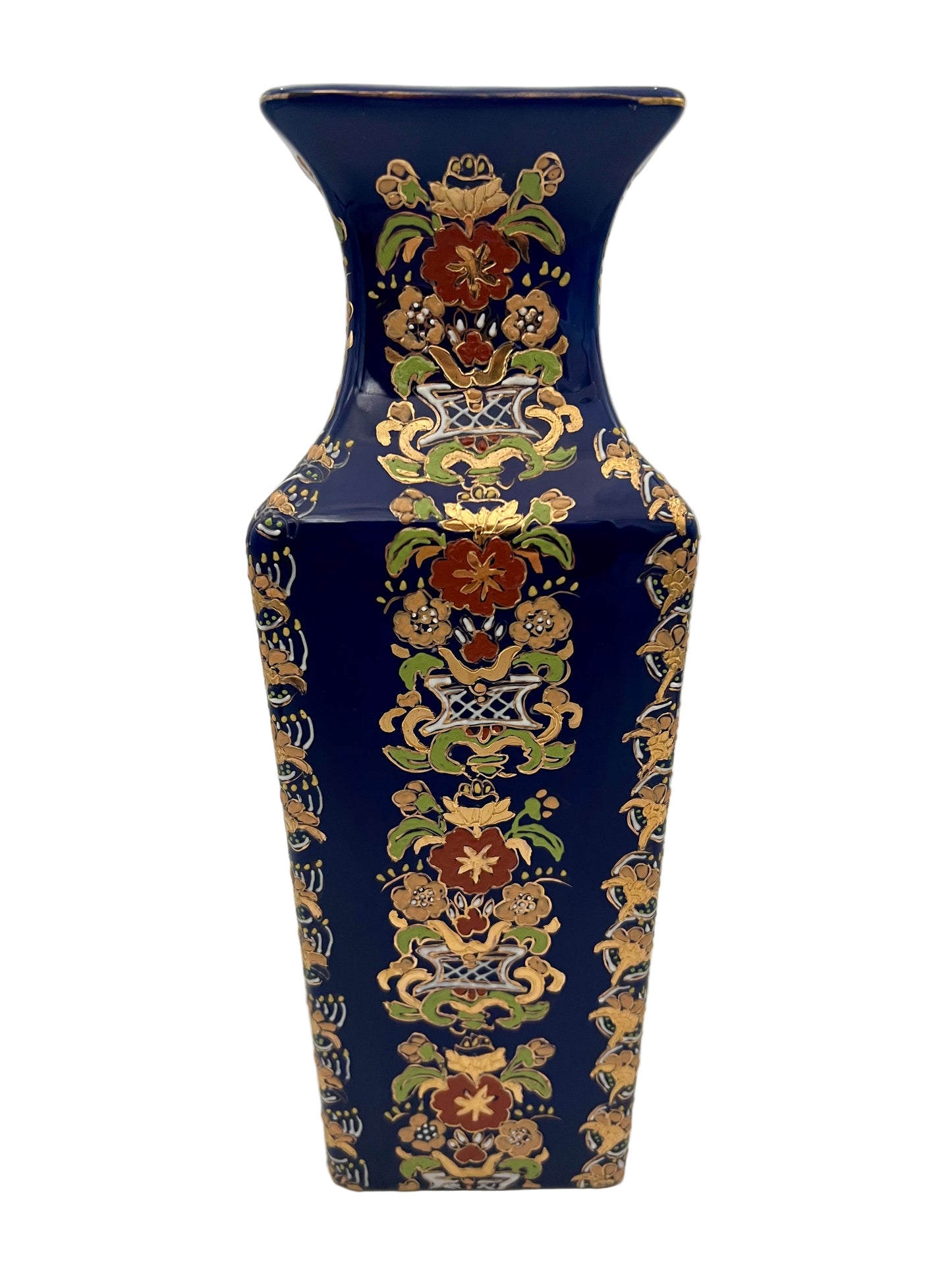 VINTAGE TALL CHINOISERIE VASE