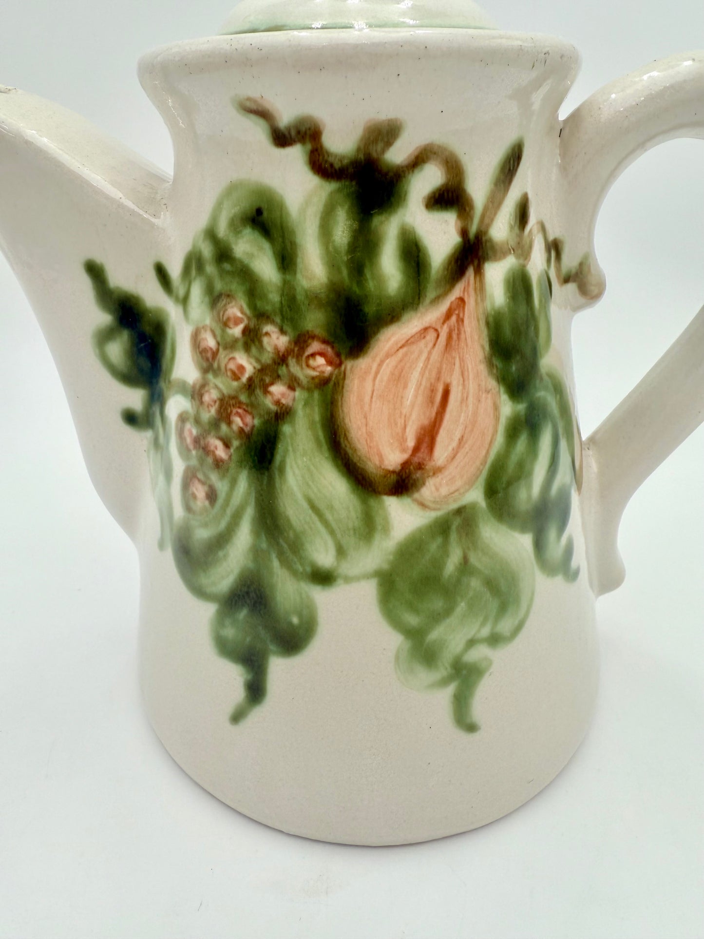 1950s VINTAGE JOHN B. TAYLOR HARVEST PATTERN CERAMIC COFFEE POT
