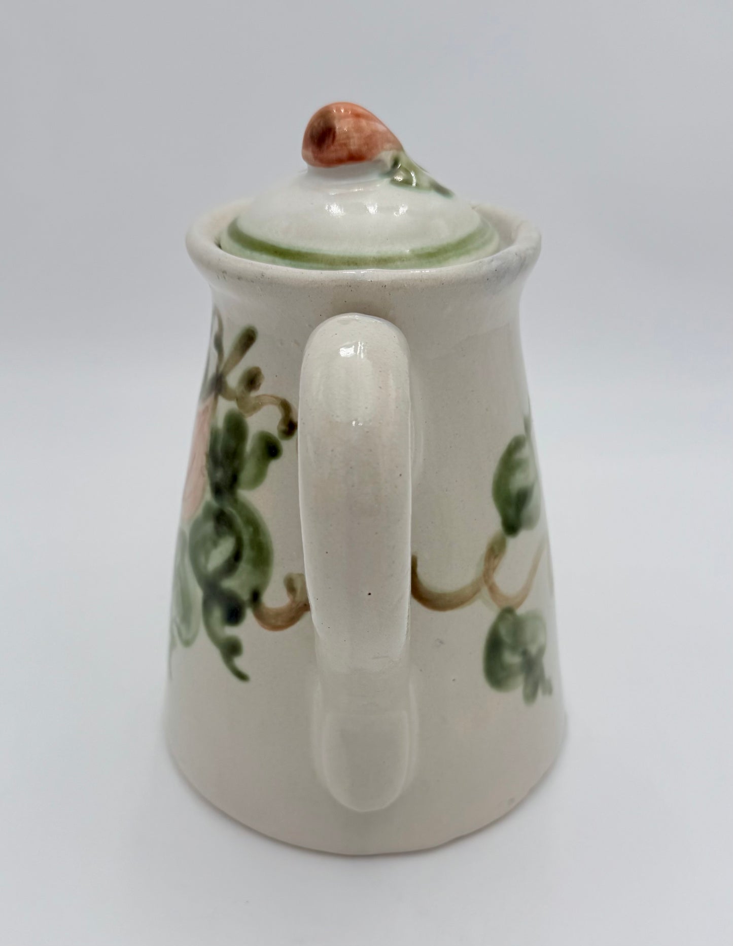 1950s VINTAGE JOHN B. TAYLOR HARVEST PATTERN CERAMIC COFFEE POT