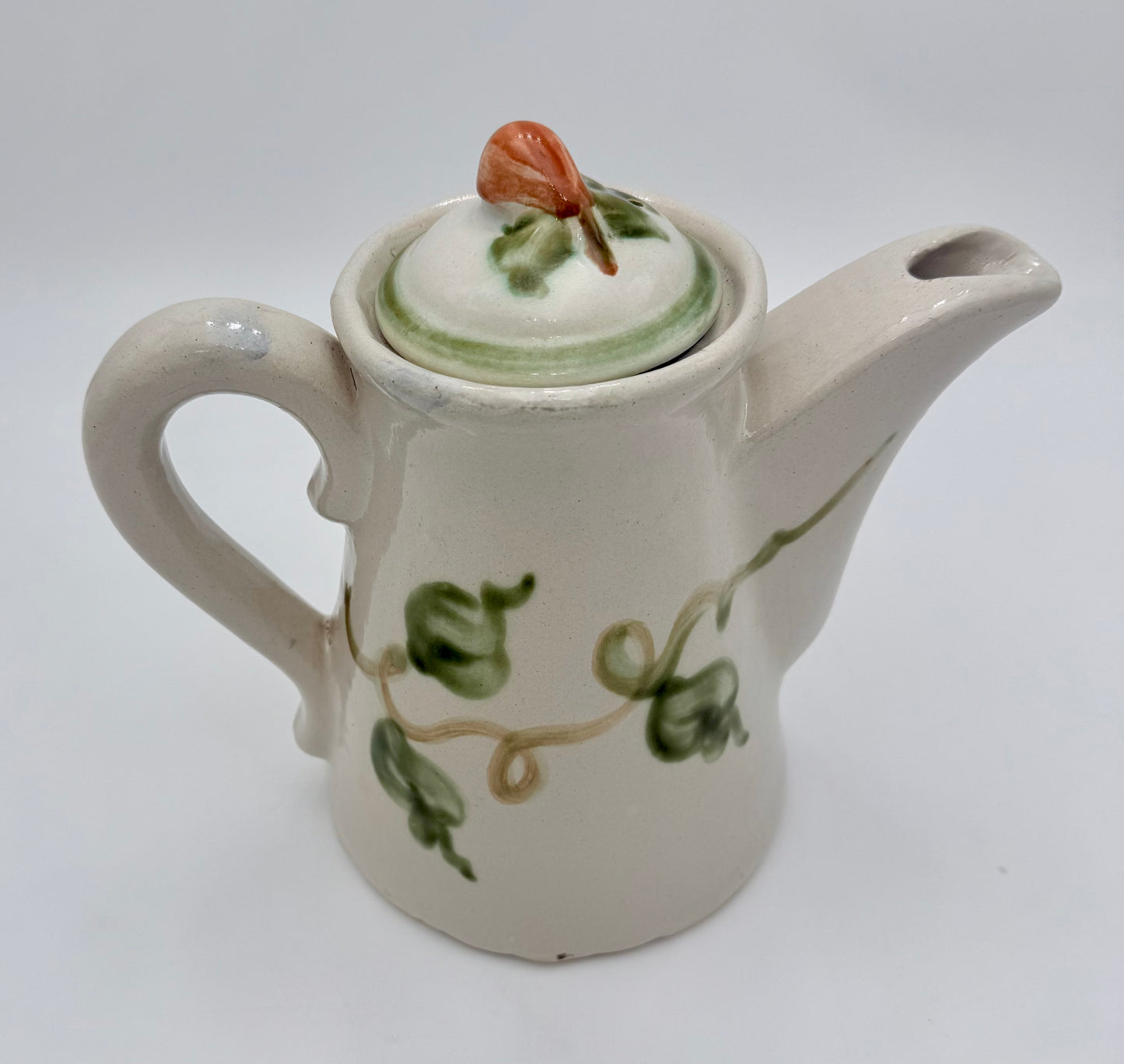 1950s VINTAGE JOHN B. TAYLOR HARVEST PATTERN CERAMIC COFFEE POT
