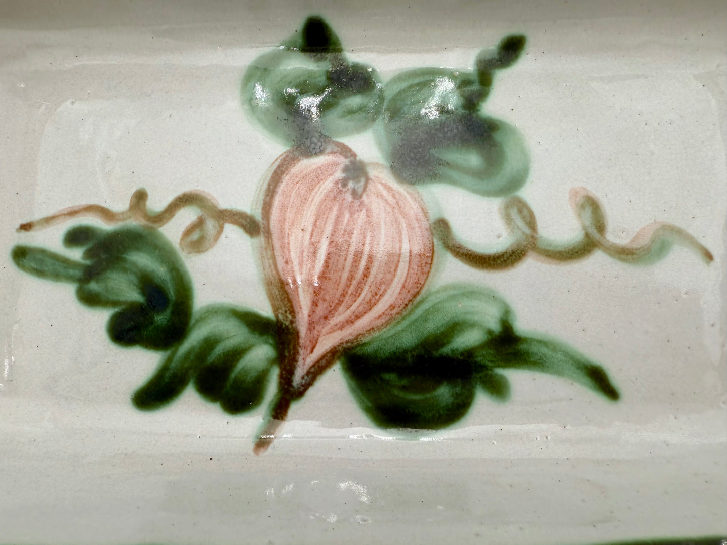 1950s VINTAGE JOHN B. TAYLOR HARVEST PATTERN CERAMIC BAKING DISH
