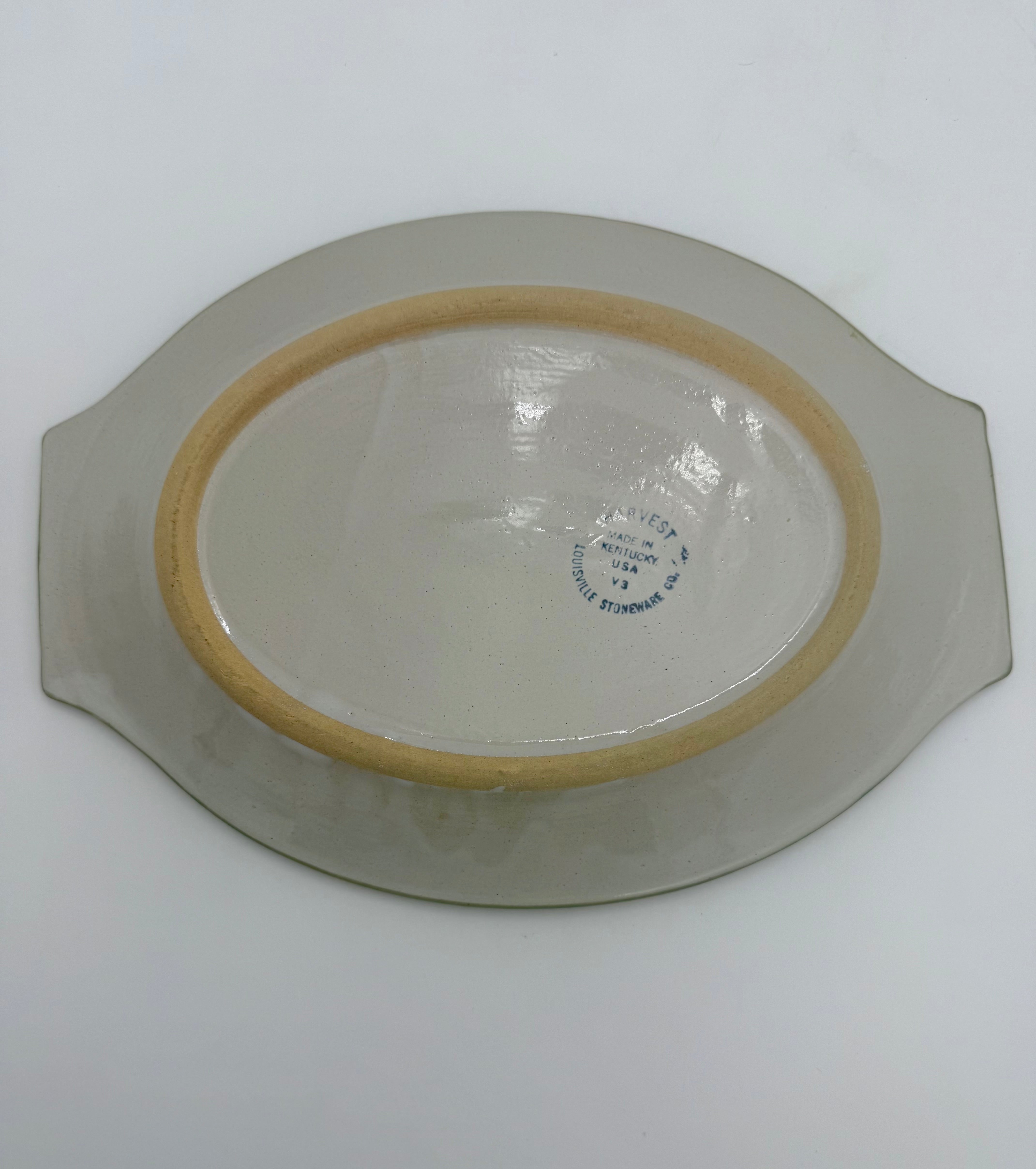 JOHN B. TAYLOR HAND-PAINTED SERVING PLATTER & BOWL SET – 1970s KENTUCKY POTTERY