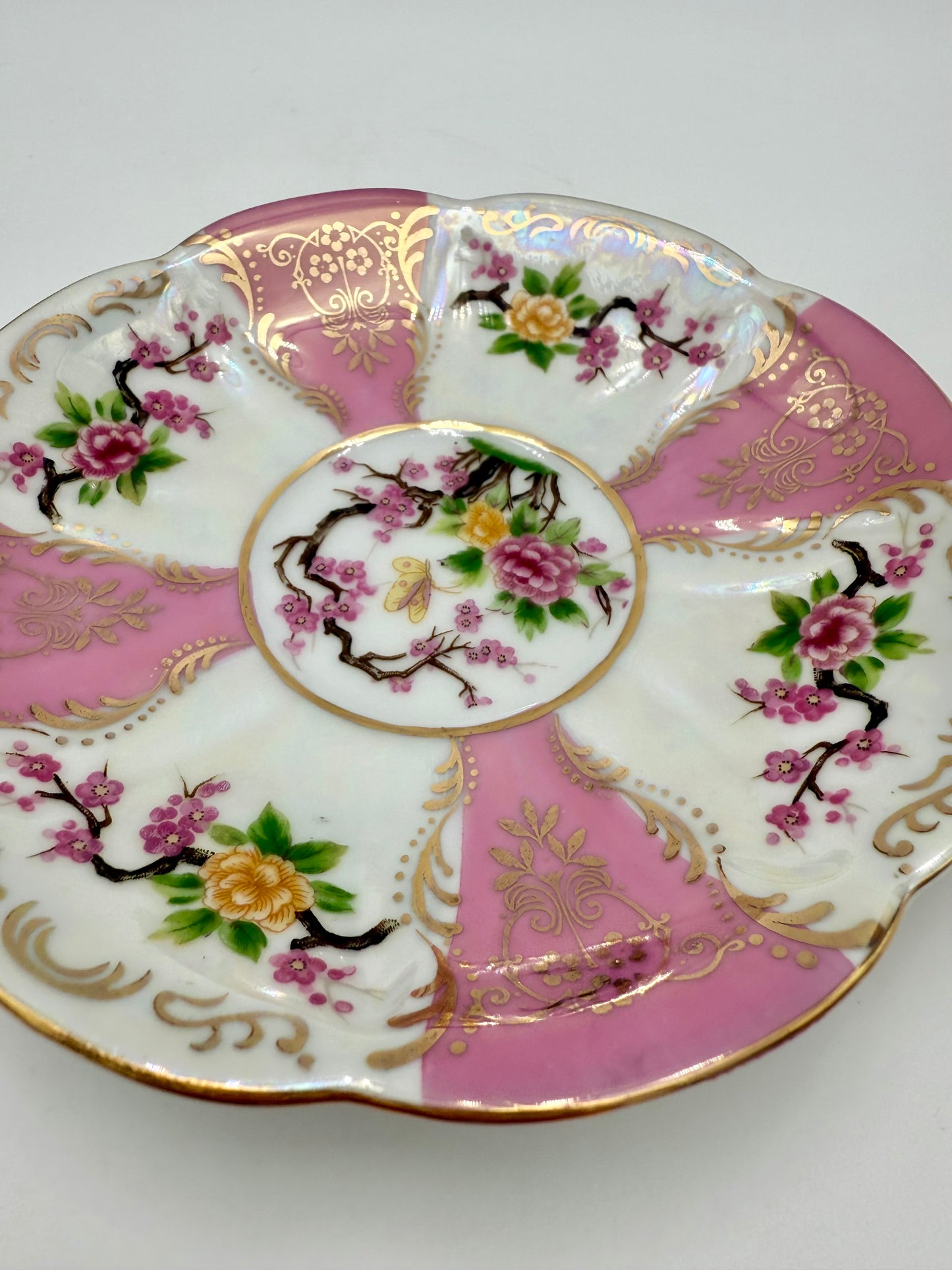 ECLECTIC WHIMSY CURATED SET OF 4 FINE TEACUPS