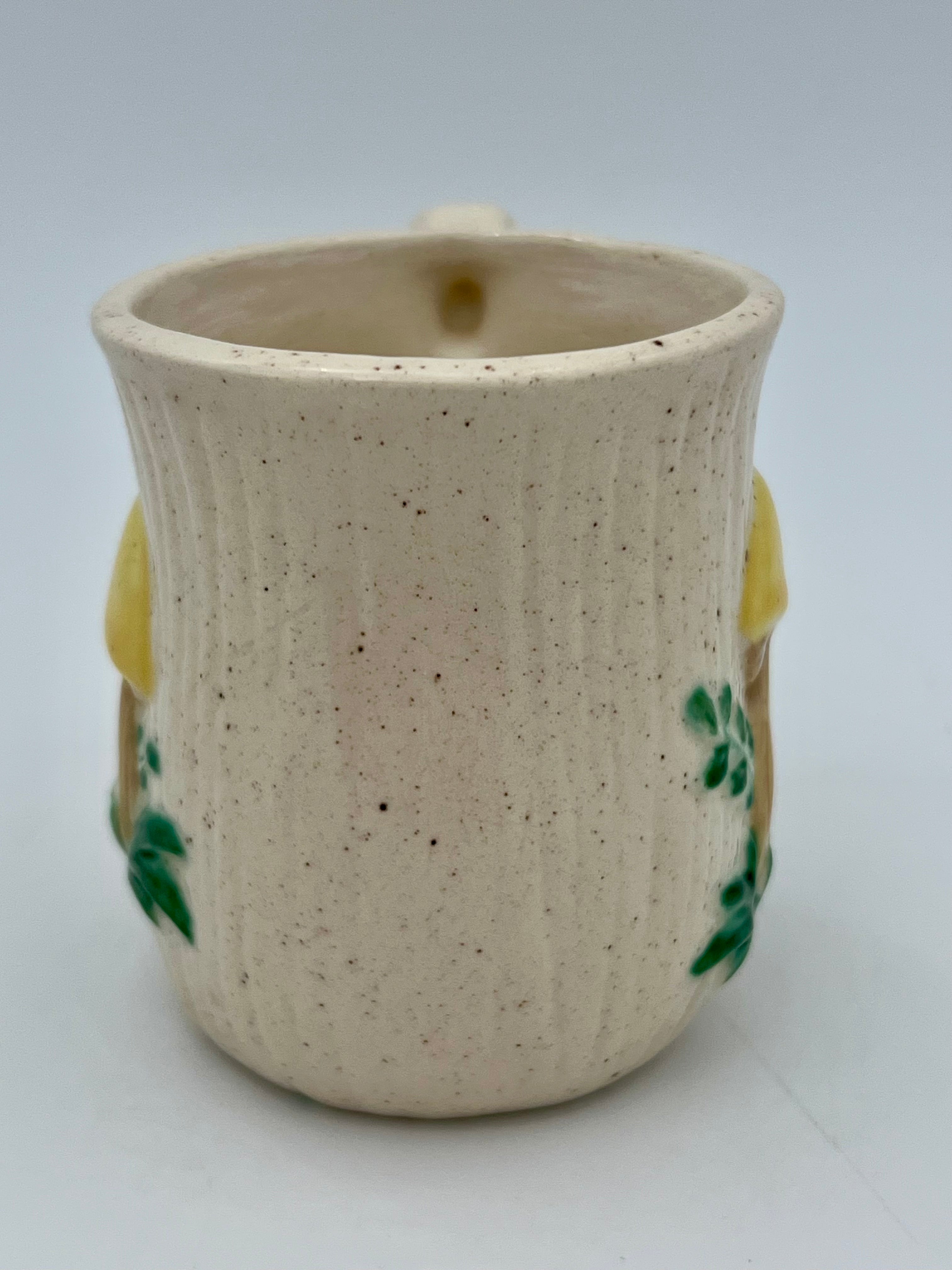 VINTAGE MUSHROOM STONEWARE MUG – 1970s COTTAGECORE CERAMIC COFFEE CUP, RETRO FUNGI KITCHEN DECOR