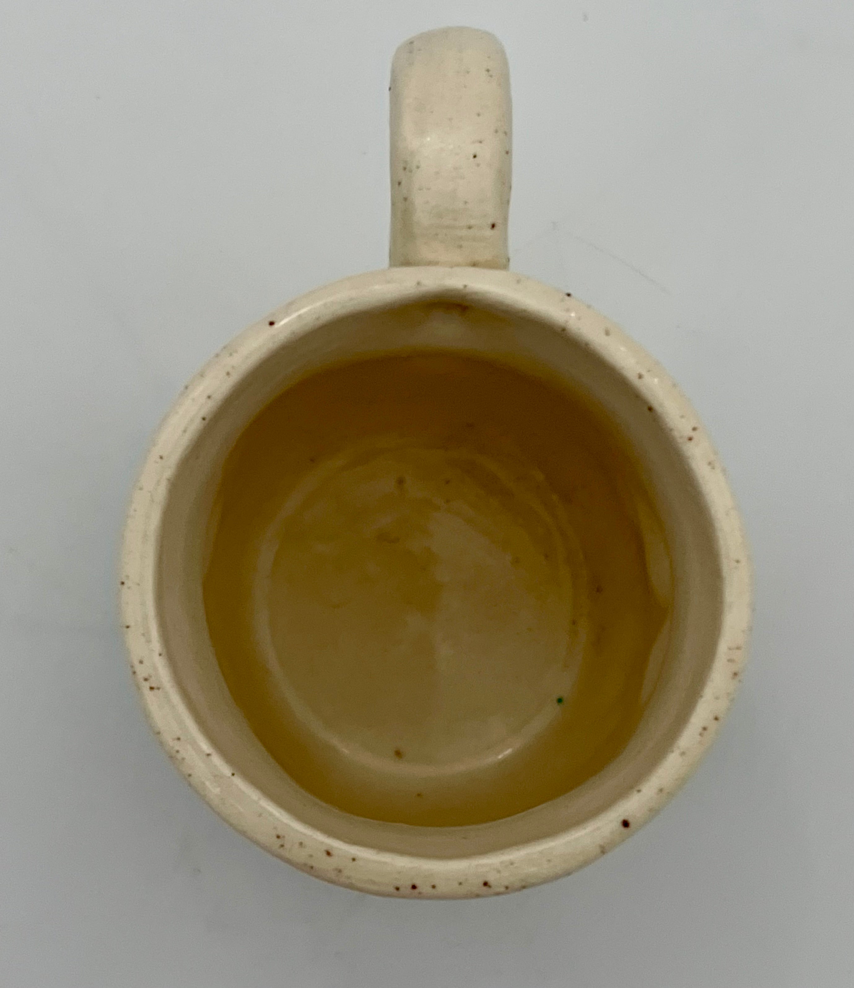VINTAGE MUSHROOM STONEWARE MUG – 1970s COTTAGECORE CERAMIC COFFEE CUP, RETRO FUNGI KITCHEN DECOR