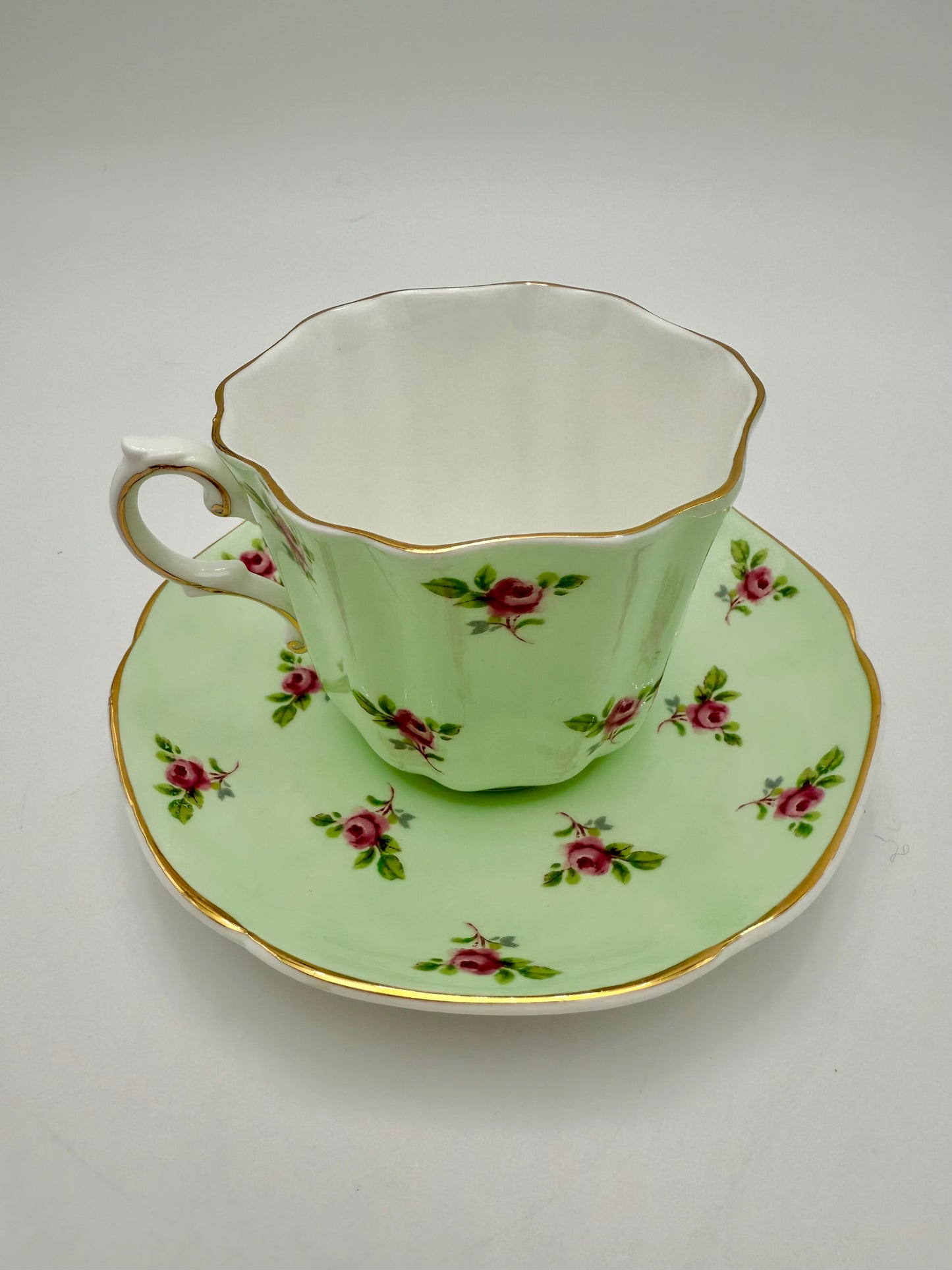 ECLECTIC WHIMSY CURATED SET OF 4 FINE TEACUPS
