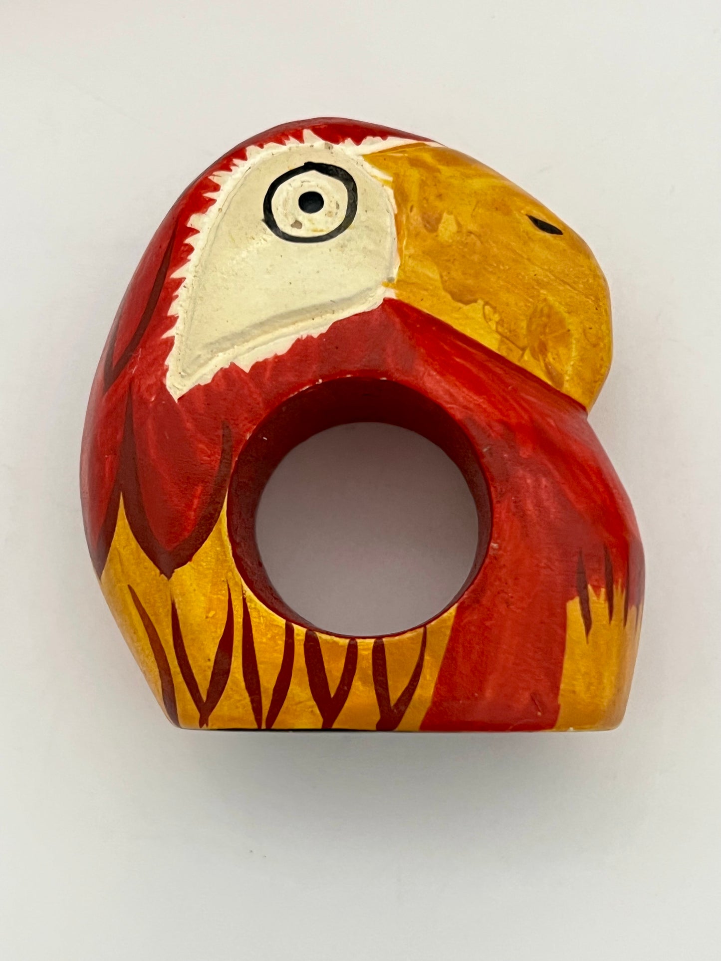 SET OF 8 VINTAGE PARROT NAPKIN RINGS