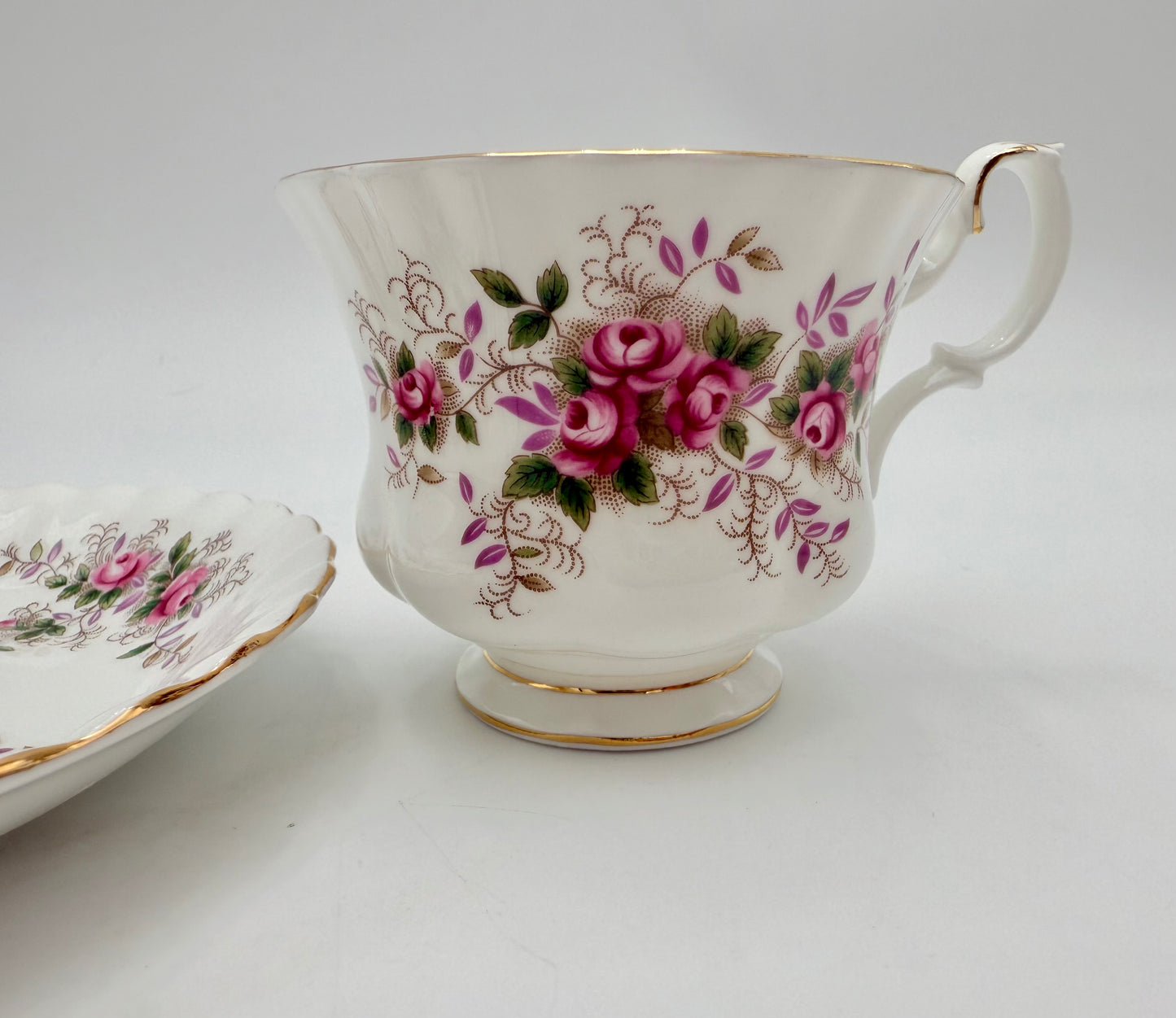 ECLECTIC WHIMSY CURATED SET OF 4 FINE TEACUPS