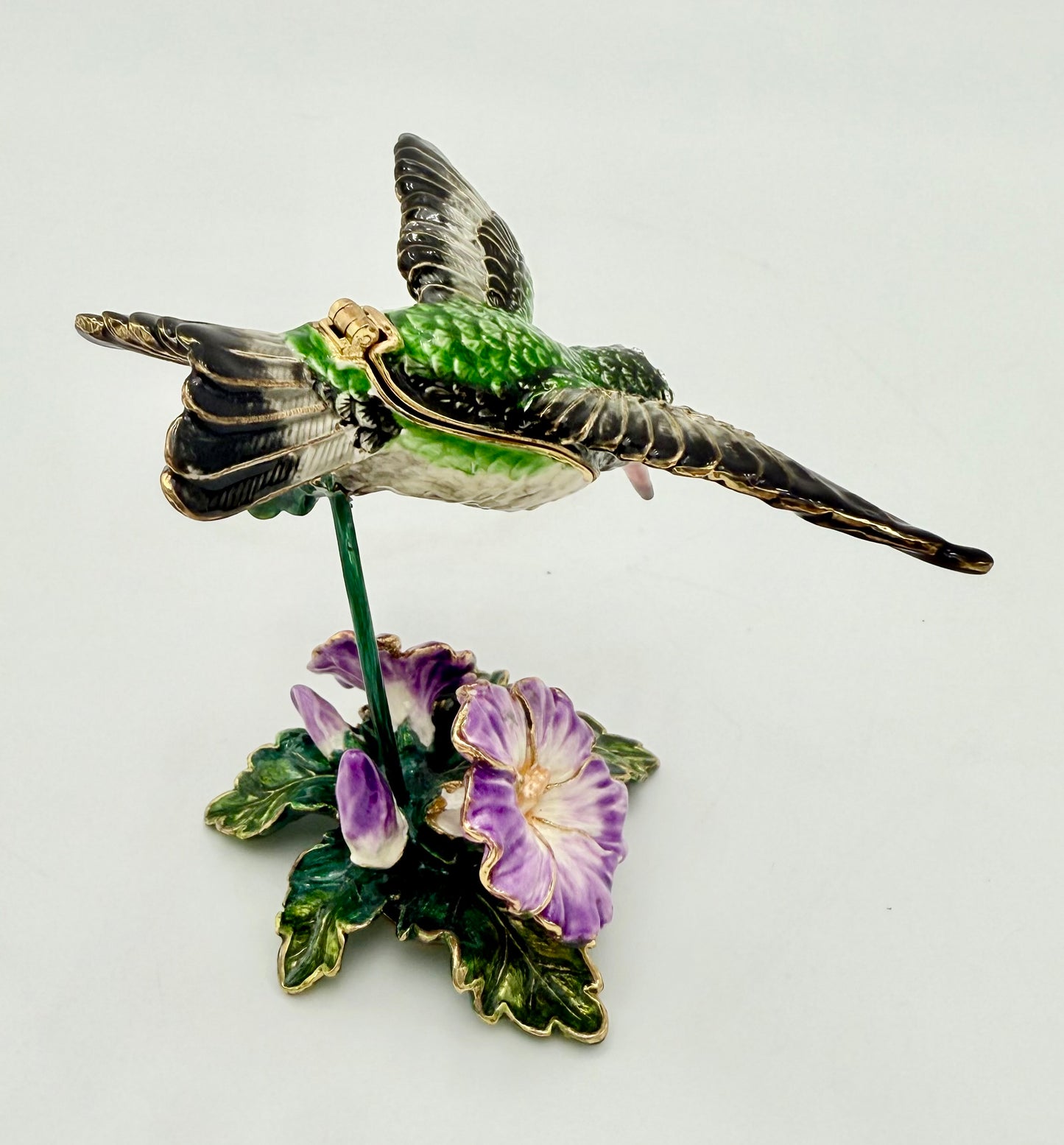 NOBILITY BEJEWELED HUMMINGBIRD TRINKET/JEWELRY BOX