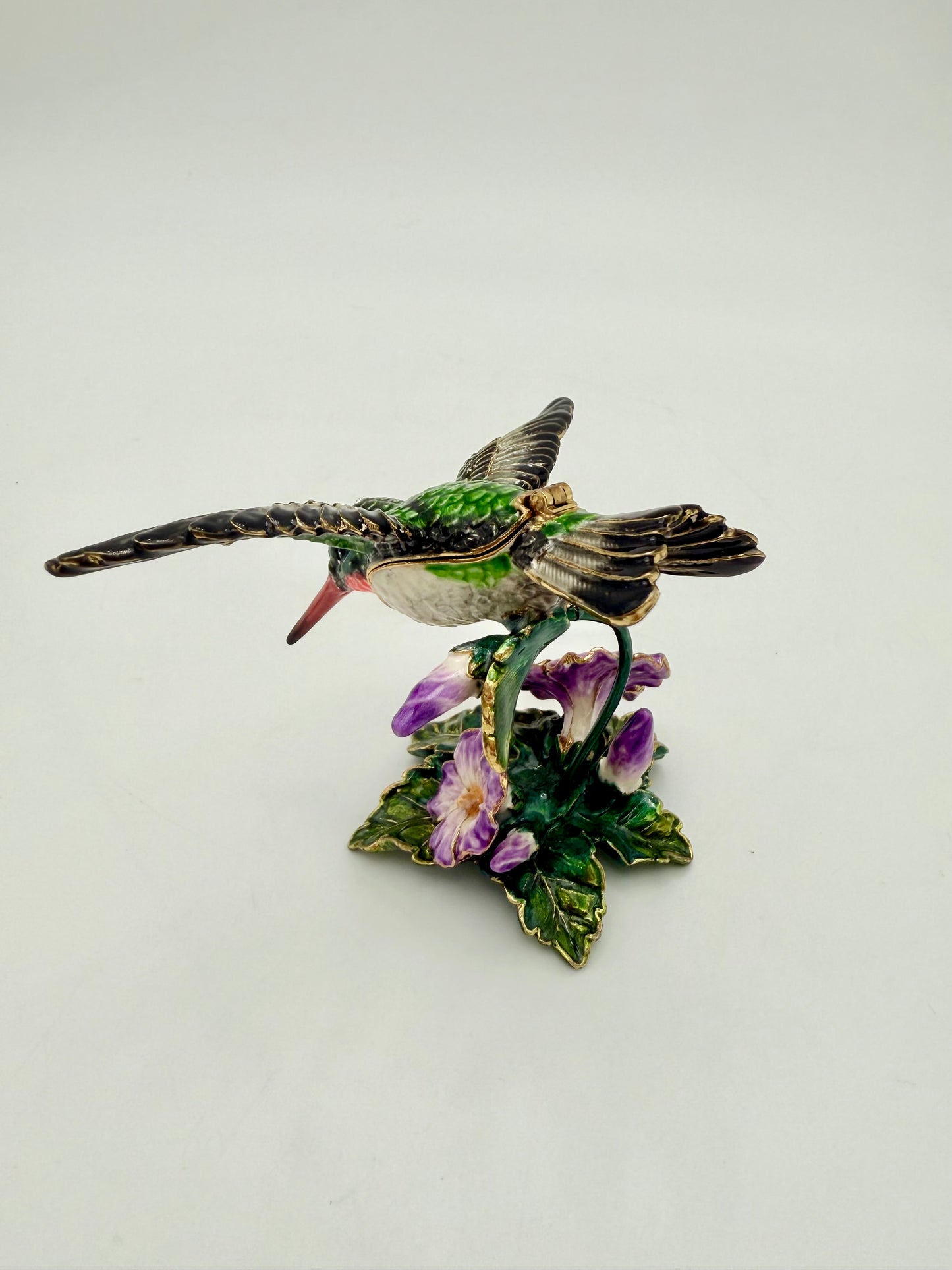 NOBILITY BEJEWELED HUMMINGBIRD TRINKET/JEWELRY BOX