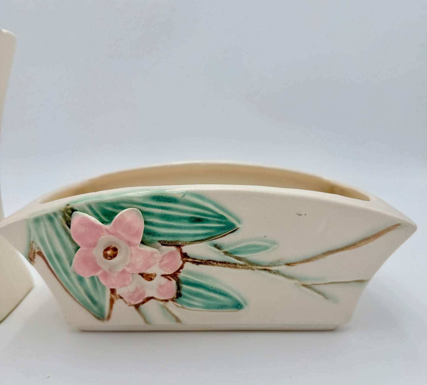 1940s McCOY POTTERY BLOSSOM VASE AND PLANTER SET