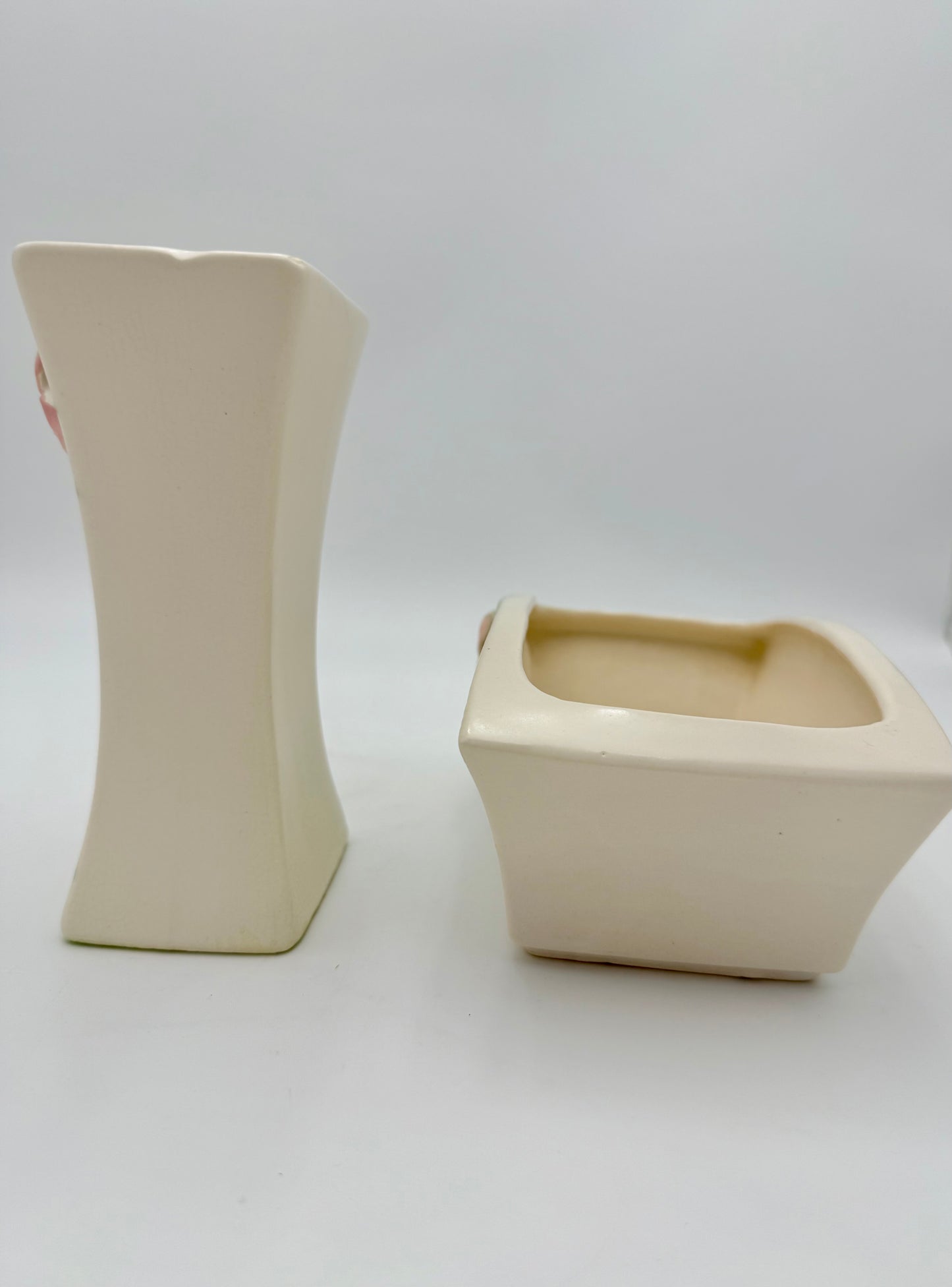 1940s McCOY POTTERY BLOSSOM VASE AND PLANTER SET