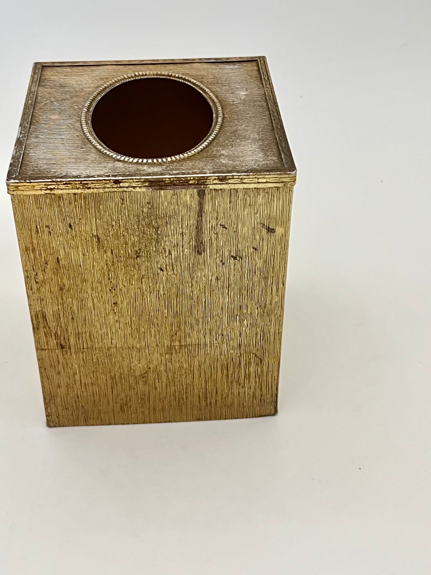 1960s STYLEBUILT ACCESSORIES 24 K GOLD PLATED BUTTERFLY TISSUE BOX COVER