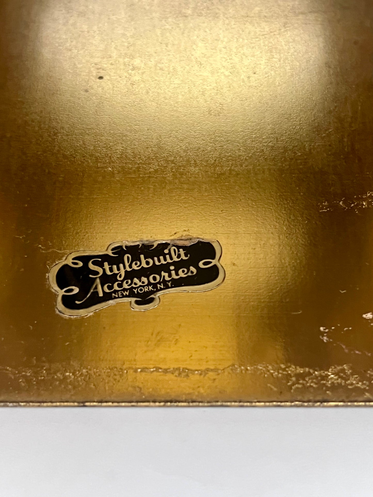 1960s STYLEBUILT ACCESSORIES 24 K GOLD PLATED BUTTERFLY TISSUE BOX COVER