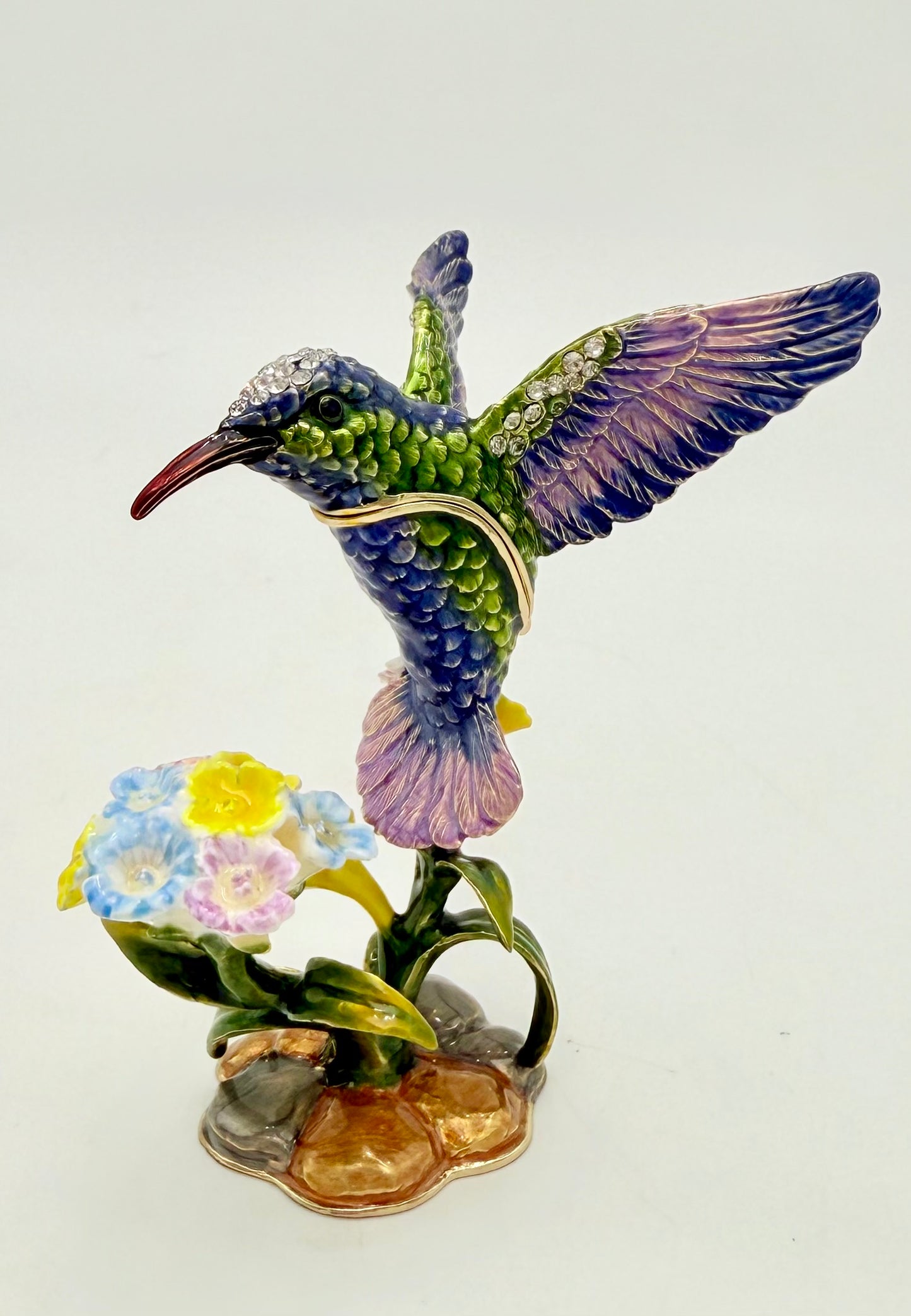 CIEL COLLECTABLES SWAROVSKI CRYSTALS HUMMINGBIRD JEWELRY/TRINKET BOX
