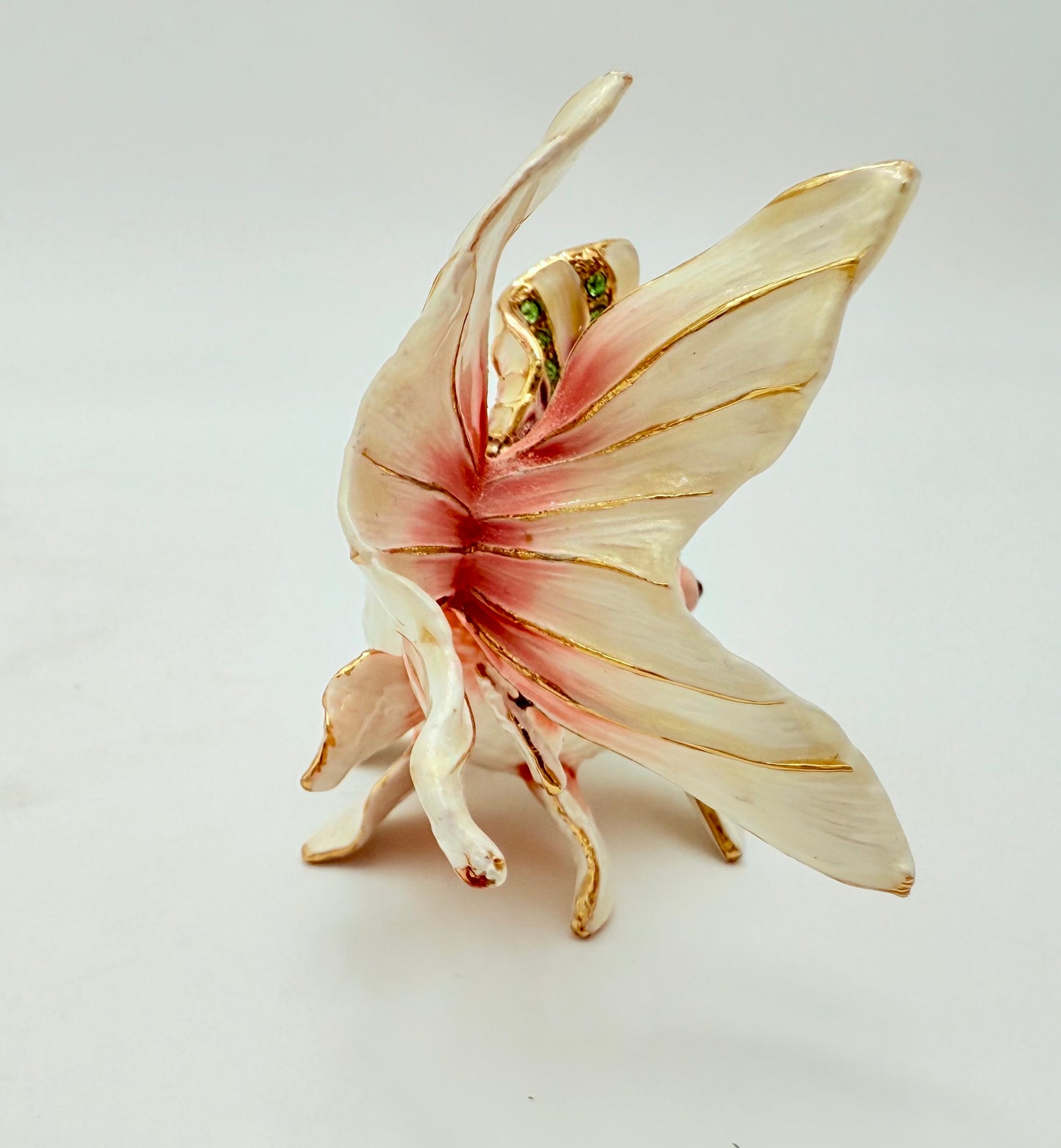 EXSQUISITE GOLDFISH CRYSTAL JEWELED JEWELRY/TRINKET BOX