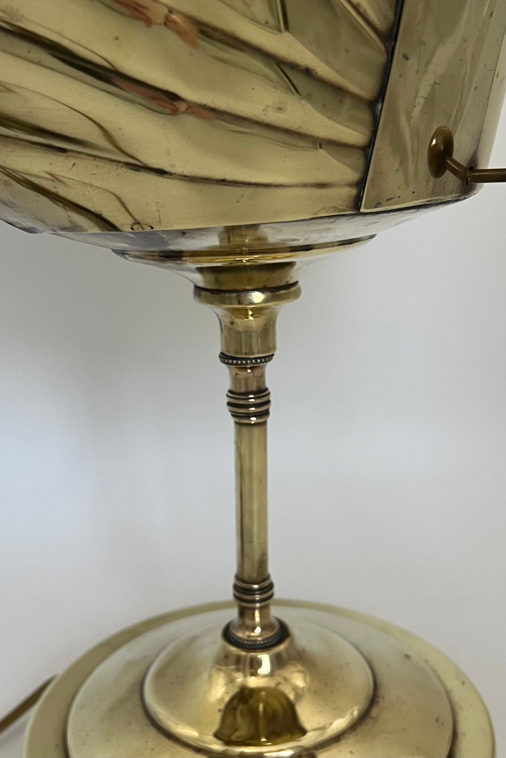 VINTAGE BRASS FAN REFLECTOR LAMP – HOLLYWOOD REGENCY GLAM