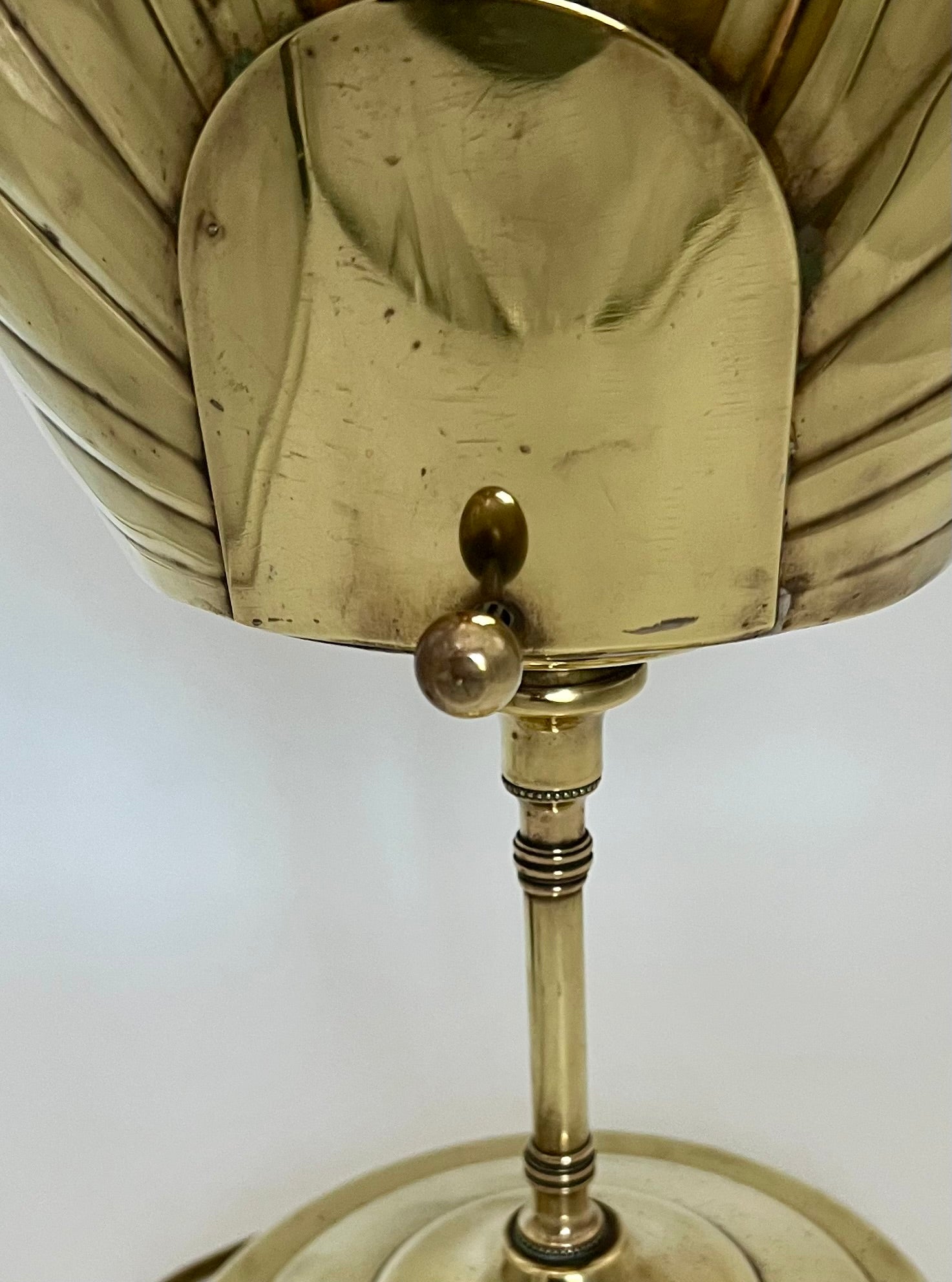 VINTAGE BRASS FAN REFLECTOR LAMP – HOLLYWOOD REGENCY GLAM