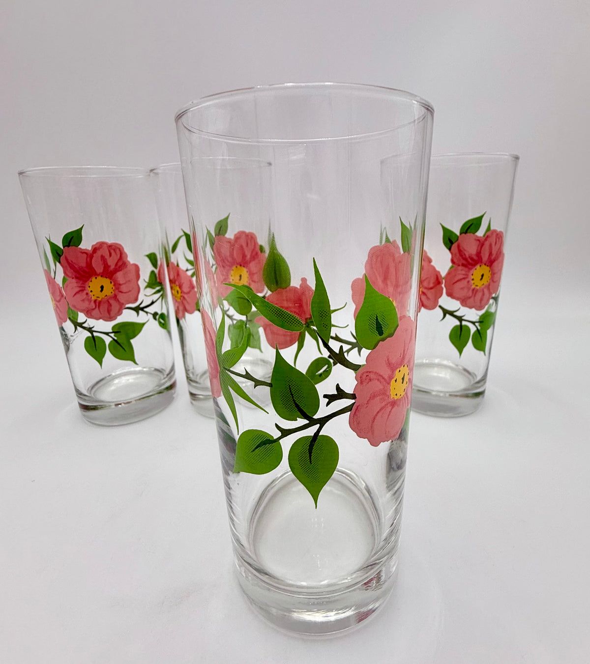 BRAND NEW 4 VINTAGE DESERT ROSE FRANCISCAN TUMBLERS STILL IN BOX