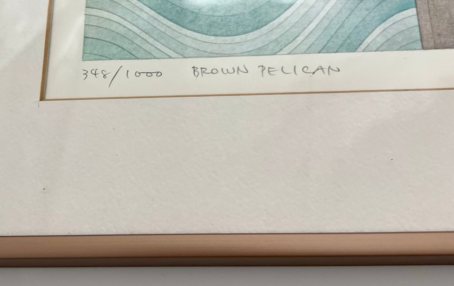 FRAMED "BROWN PELICAN" SIGNED AND NUMBERED LITHOGRAPH BY IKKI MATSUMOTO, CIRCA EARLY 1980s