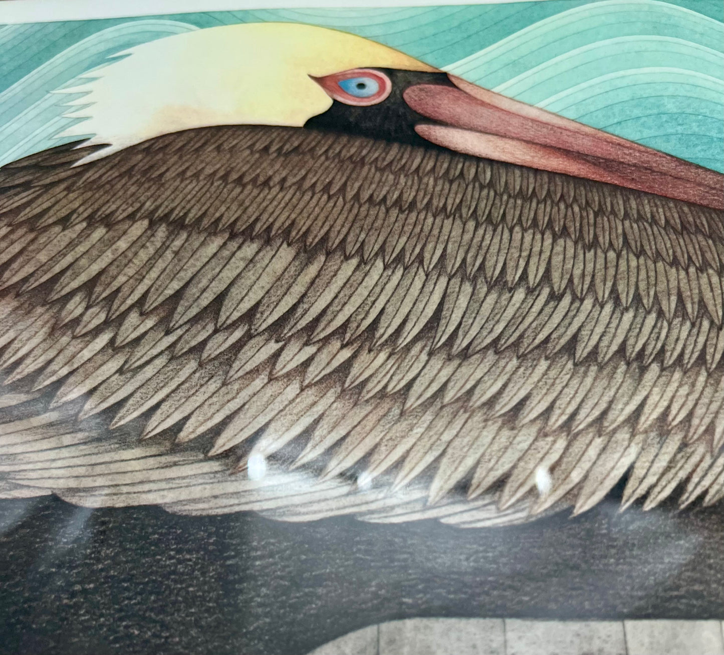 FRAMED "BROWN PELICAN" SIGNED AND NUMBERED LITHOGRAPH BY IKKI MATSUMOTO, CIRCA EARLY 1980s