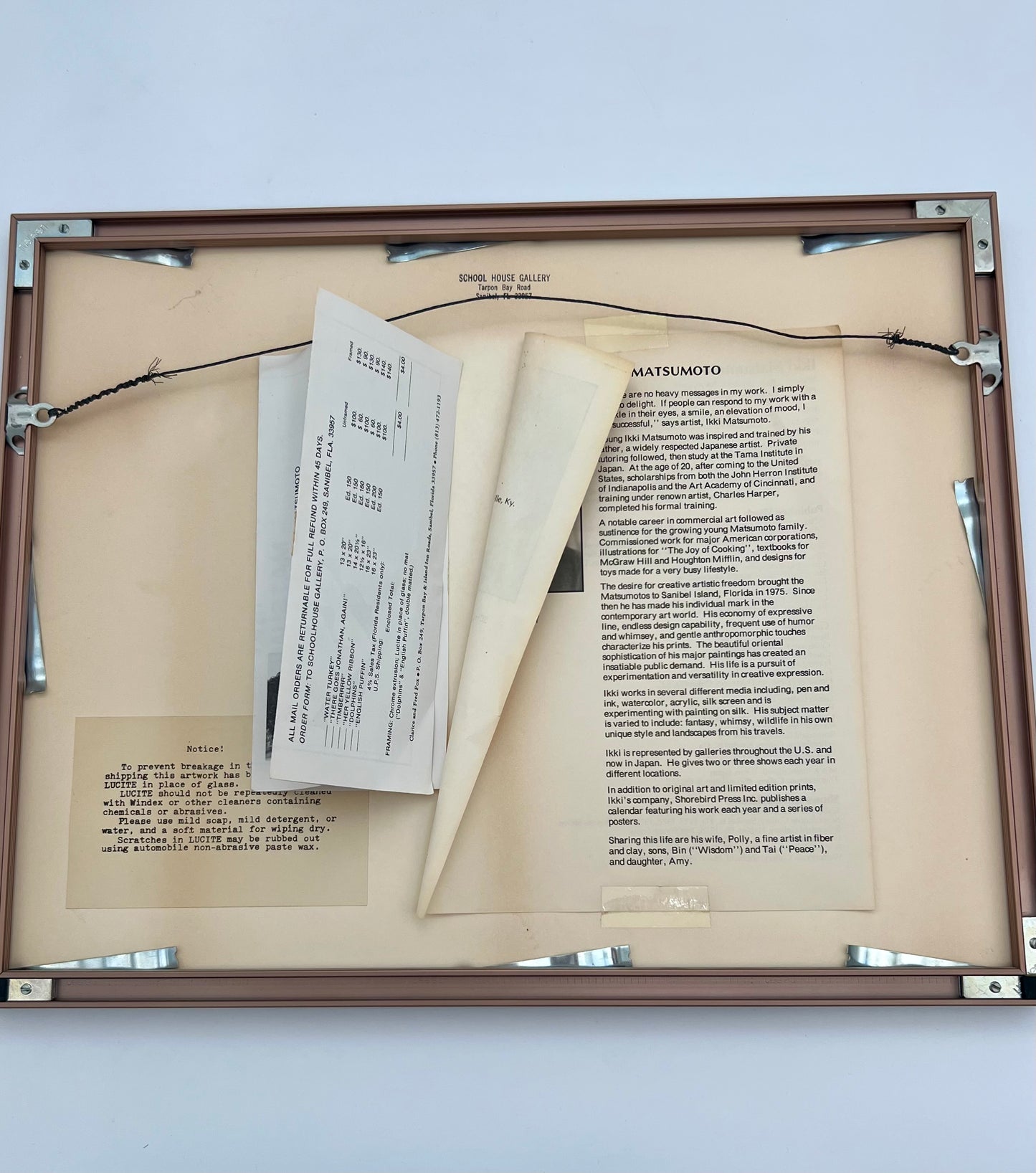 FRAMED "BROWN PELICAN" SIGNED AND NUMBERED LITHOGRAPH BY IKKI MATSUMOTO, CIRCA EARLY 1980s